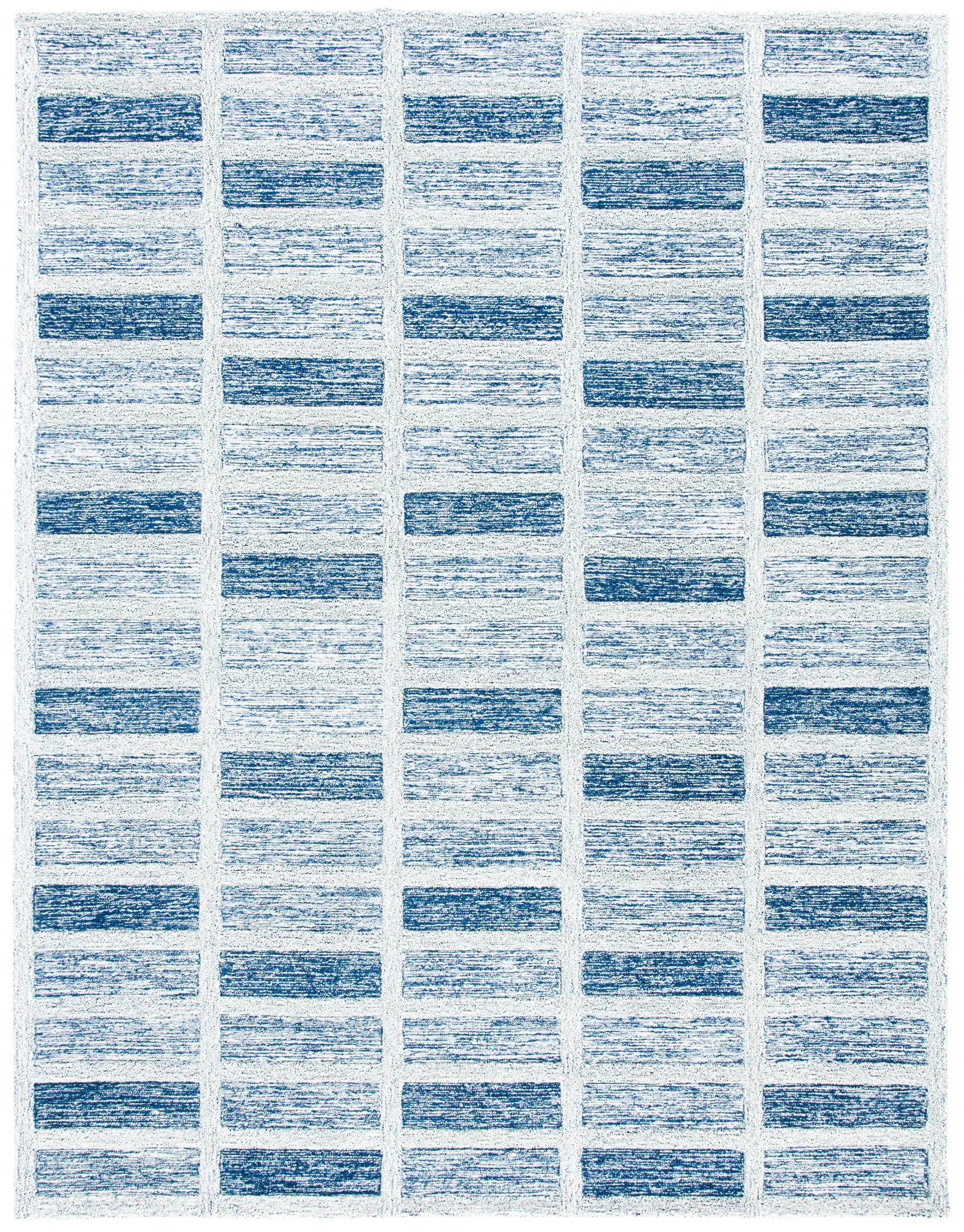 Cambridge Block Grid Hand-Tufted Wool Rug