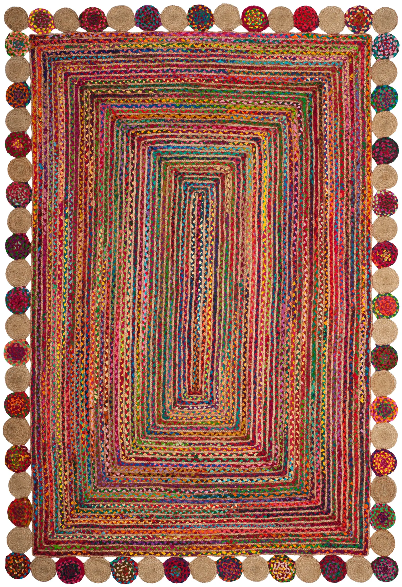Cape Cod Concentric Braided Hand-Woven Rug