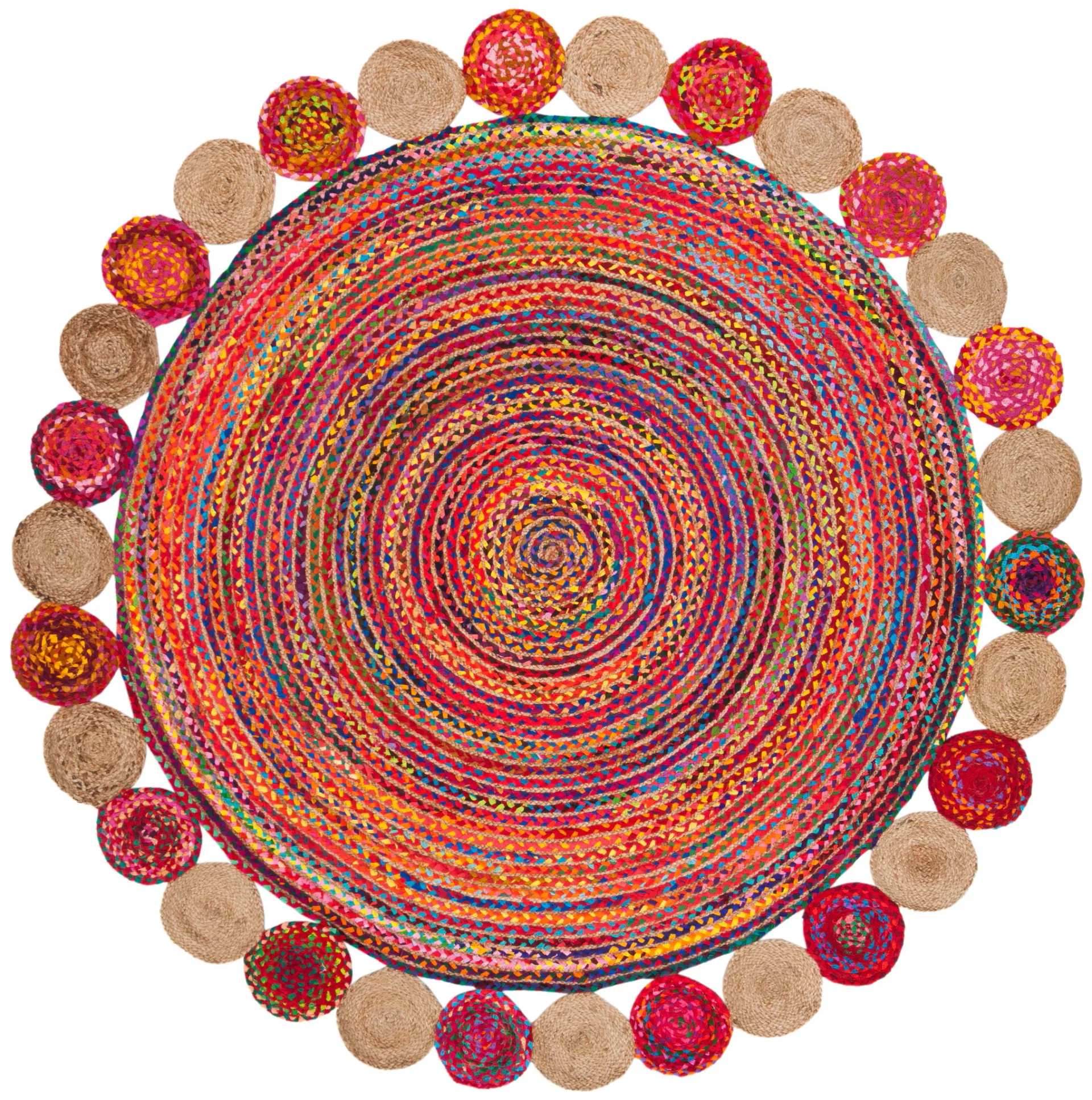 Cape Cod Concentric Braided Hand-Woven Rug