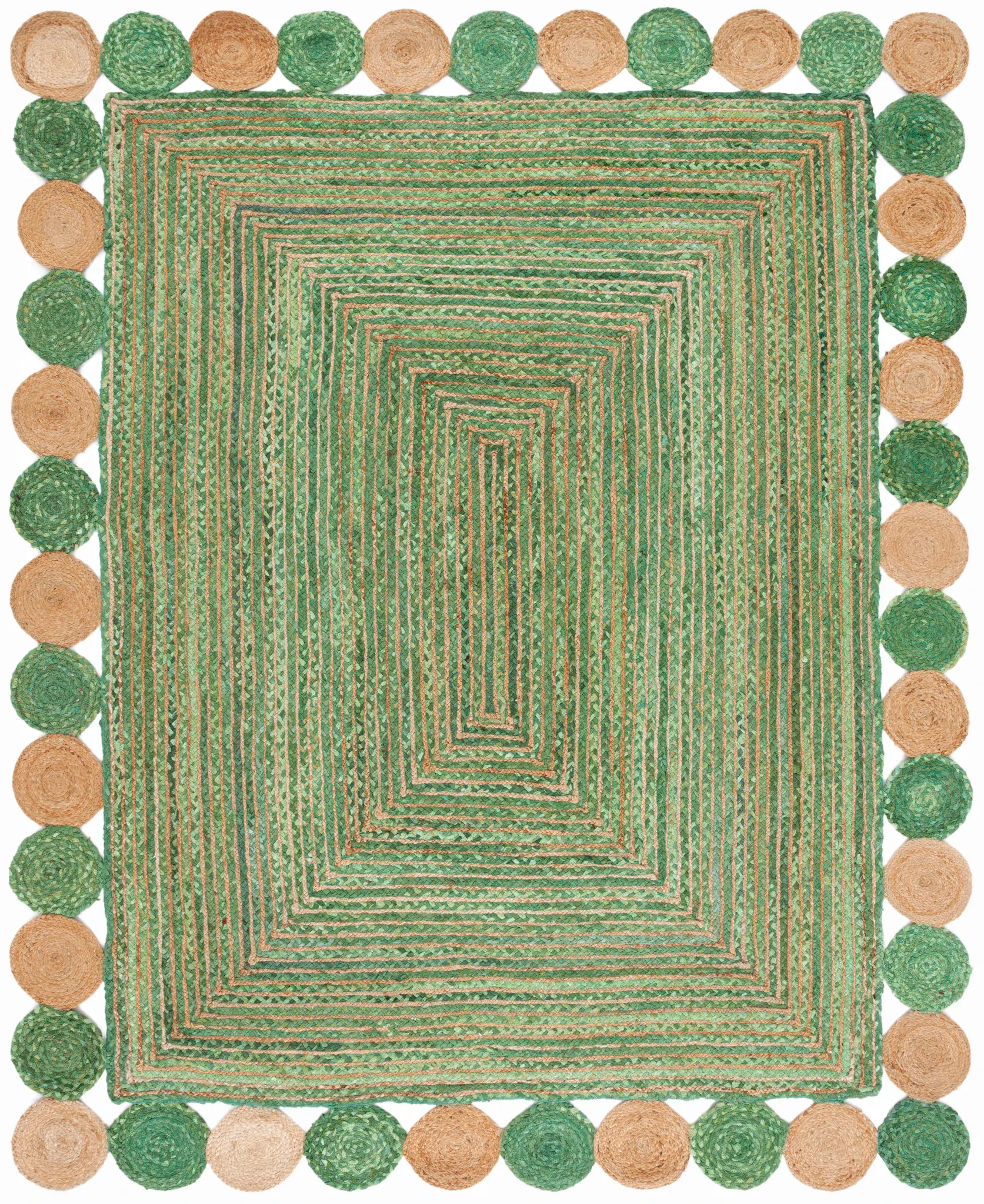 Cape Cod Concentric Braided Hand-Woven Rug