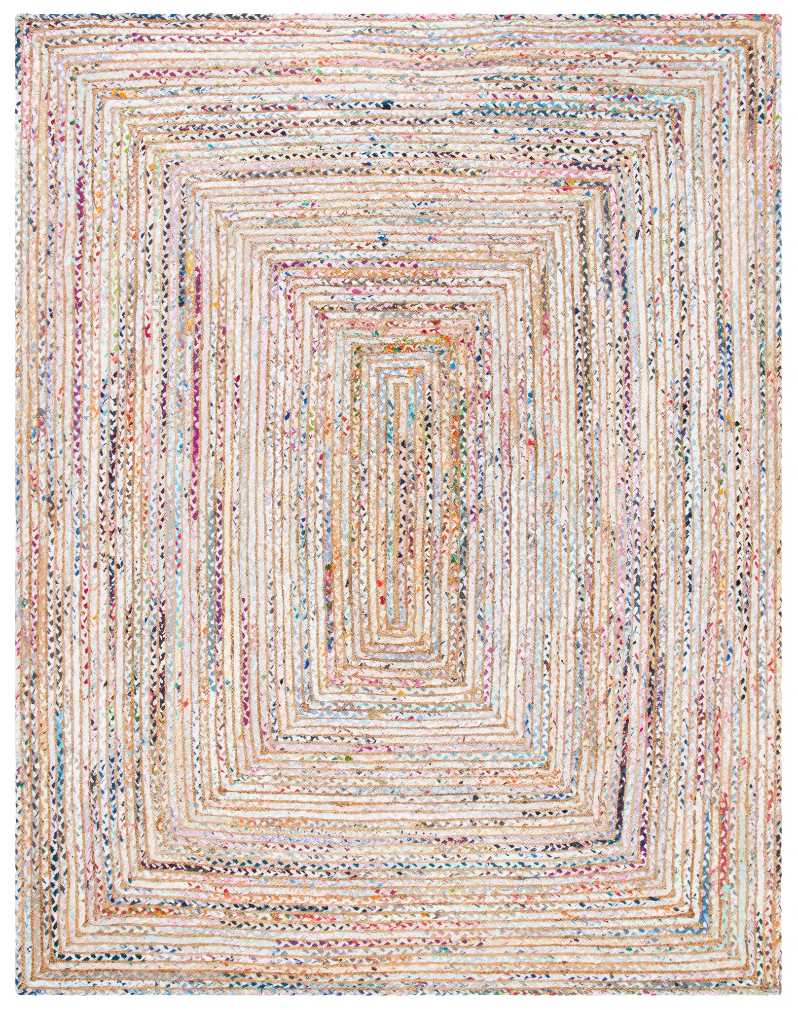 Cape Cod Concentric Braided Hand-Woven Cotton Rug