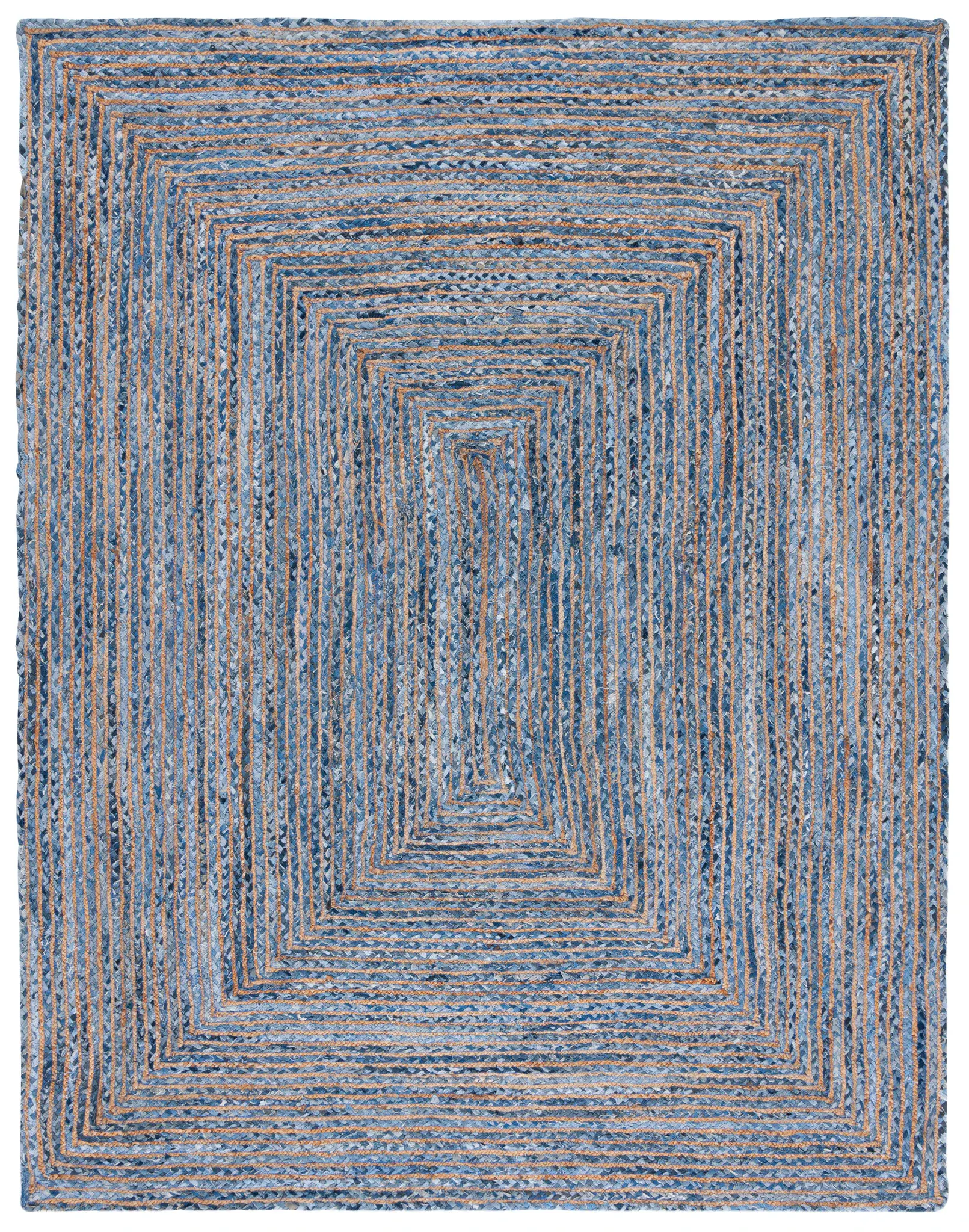 Cape Cod Concentric Braided Hand-Woven Cotton Rug
