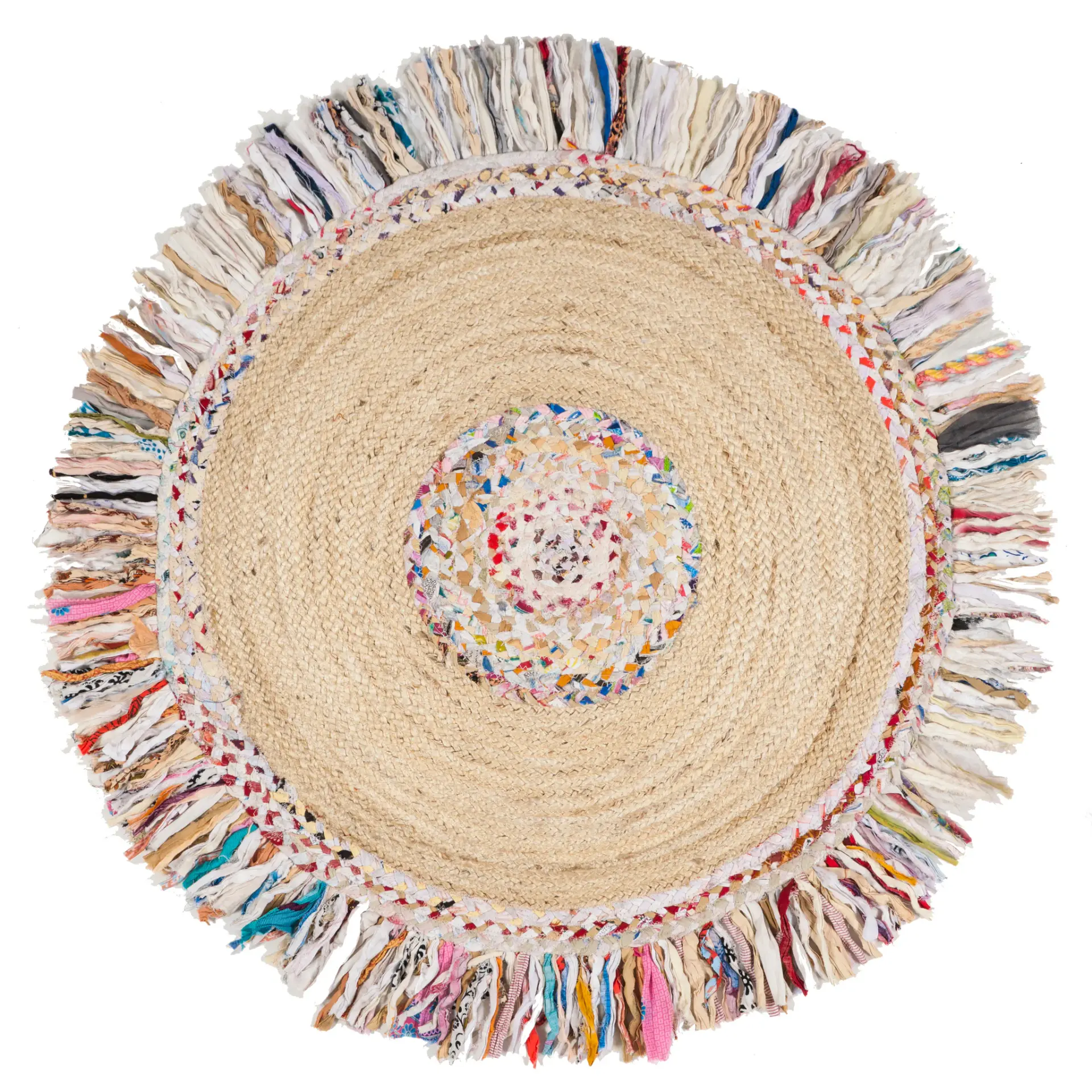 Cape Cod Banded Fringe Hand-Woven Rug