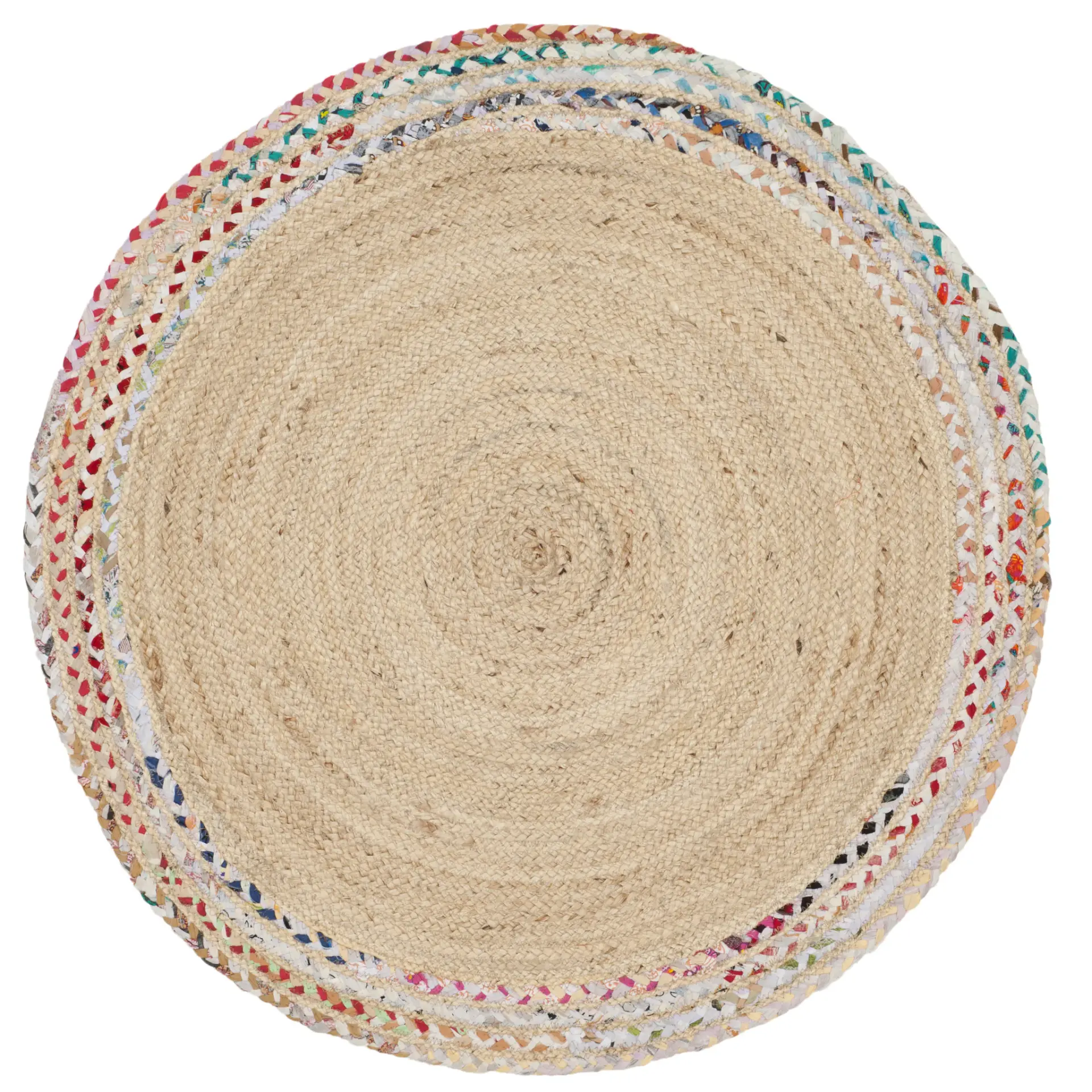 Cape Cod Bordered Hand-Woven Rug