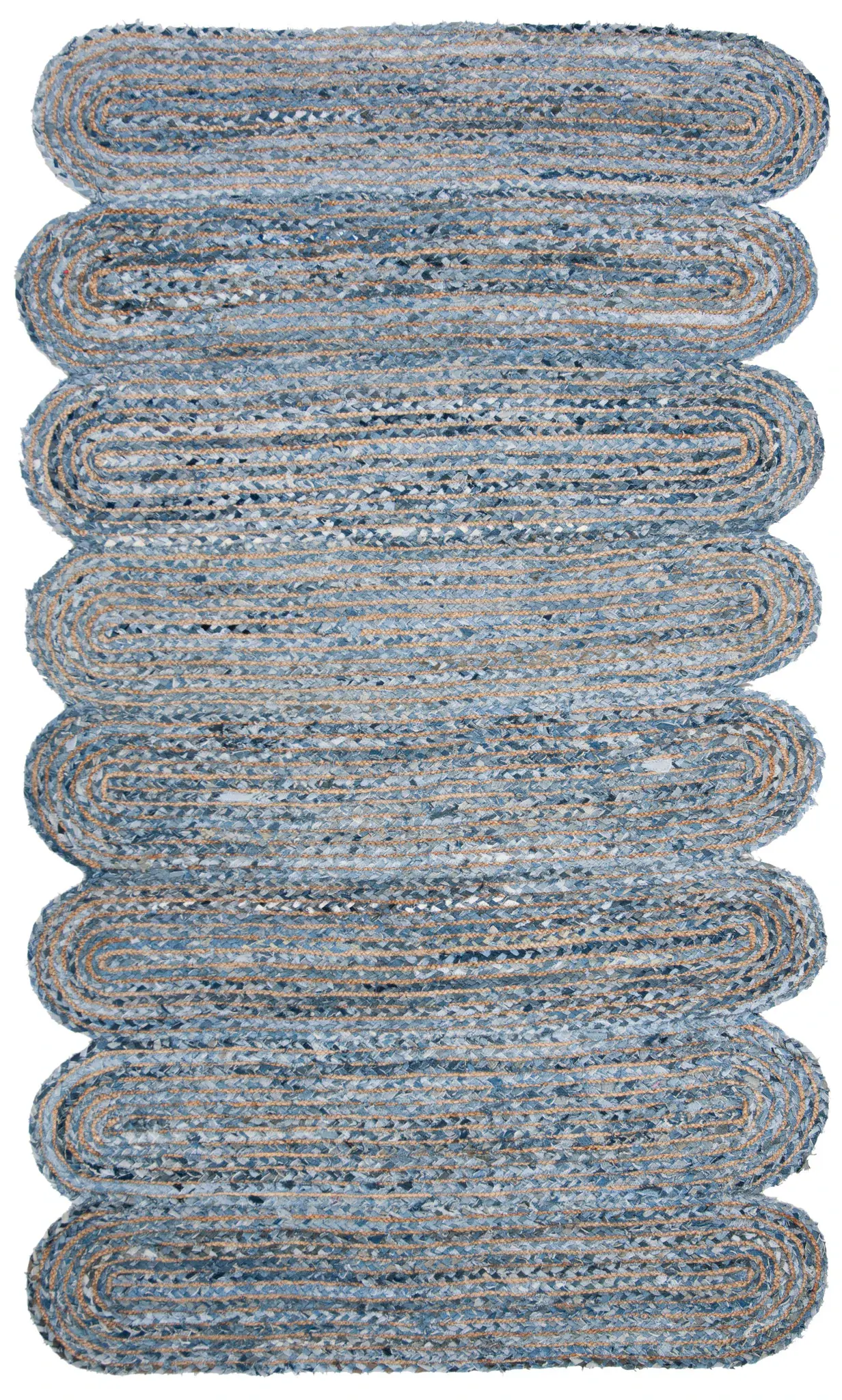 Cape Cod Scalloped Hand-Woven Jute Rug