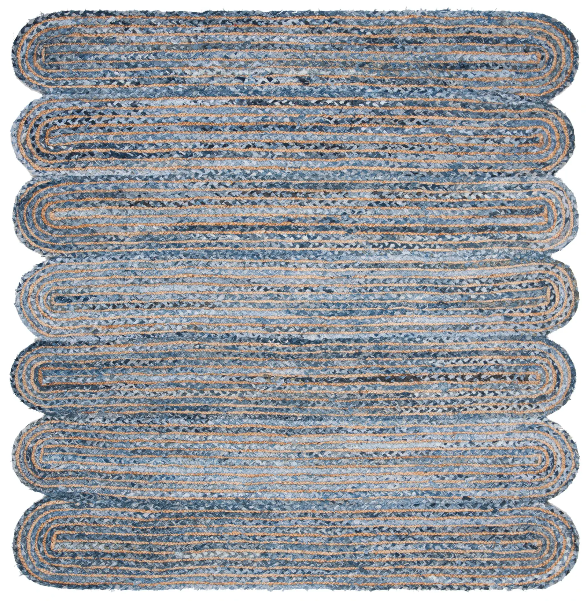 Cape Cod Scalloped Hand-Woven Jute Rug