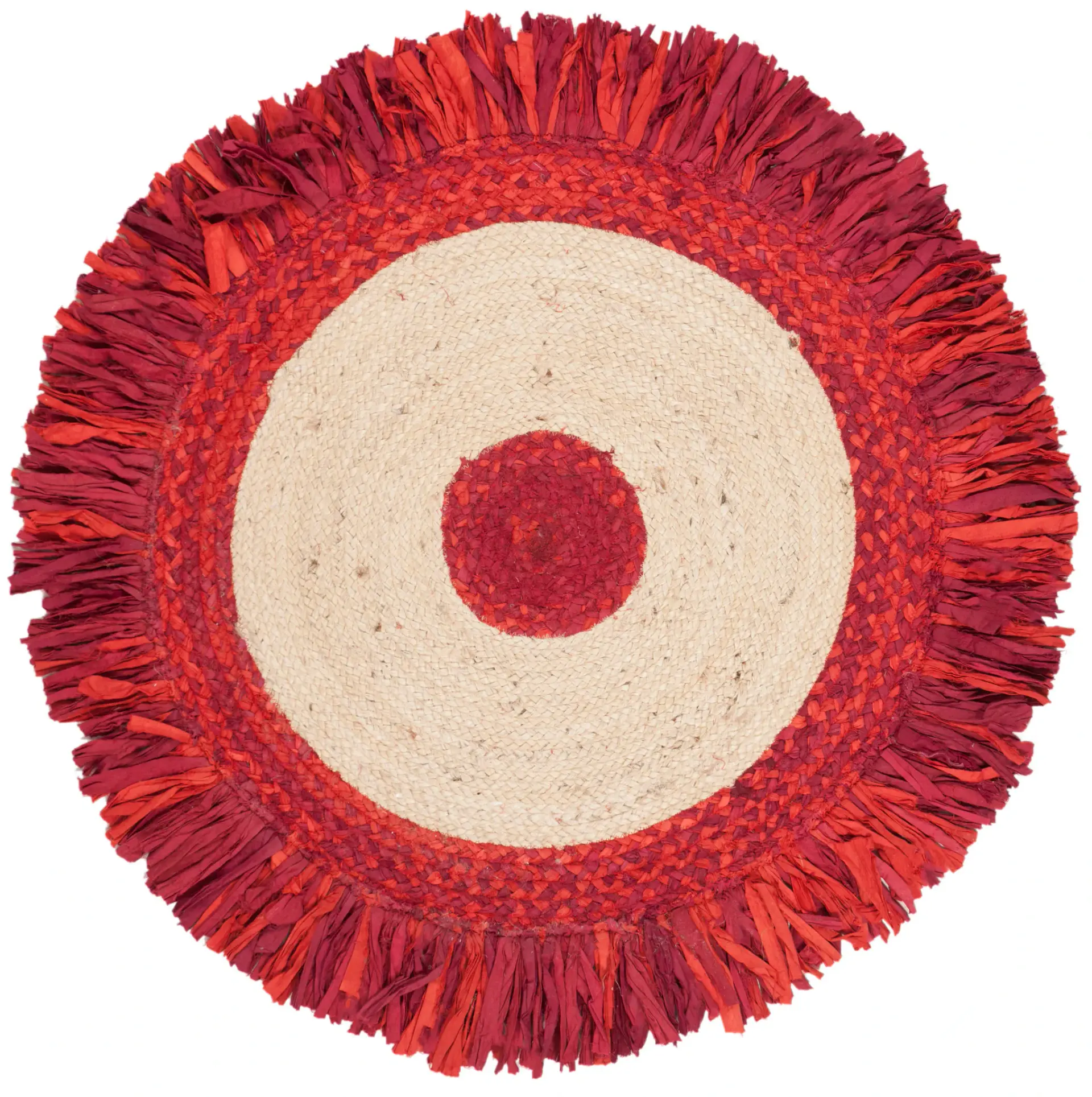 Cape Cod Banded Fringe Braided Hand-Woven Rug