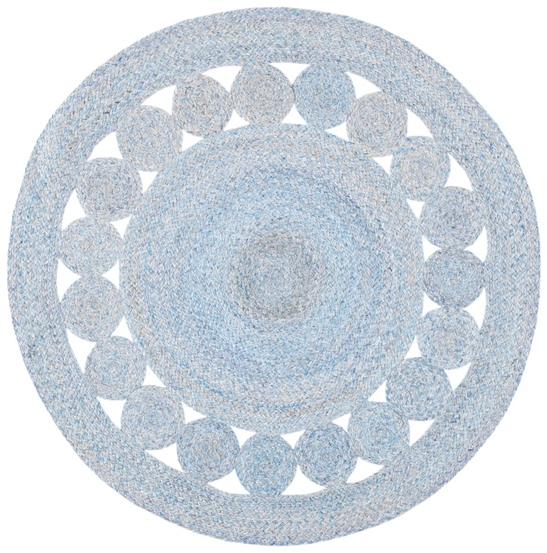 Cape Cod Braided Medallion Hand-Woven Rug