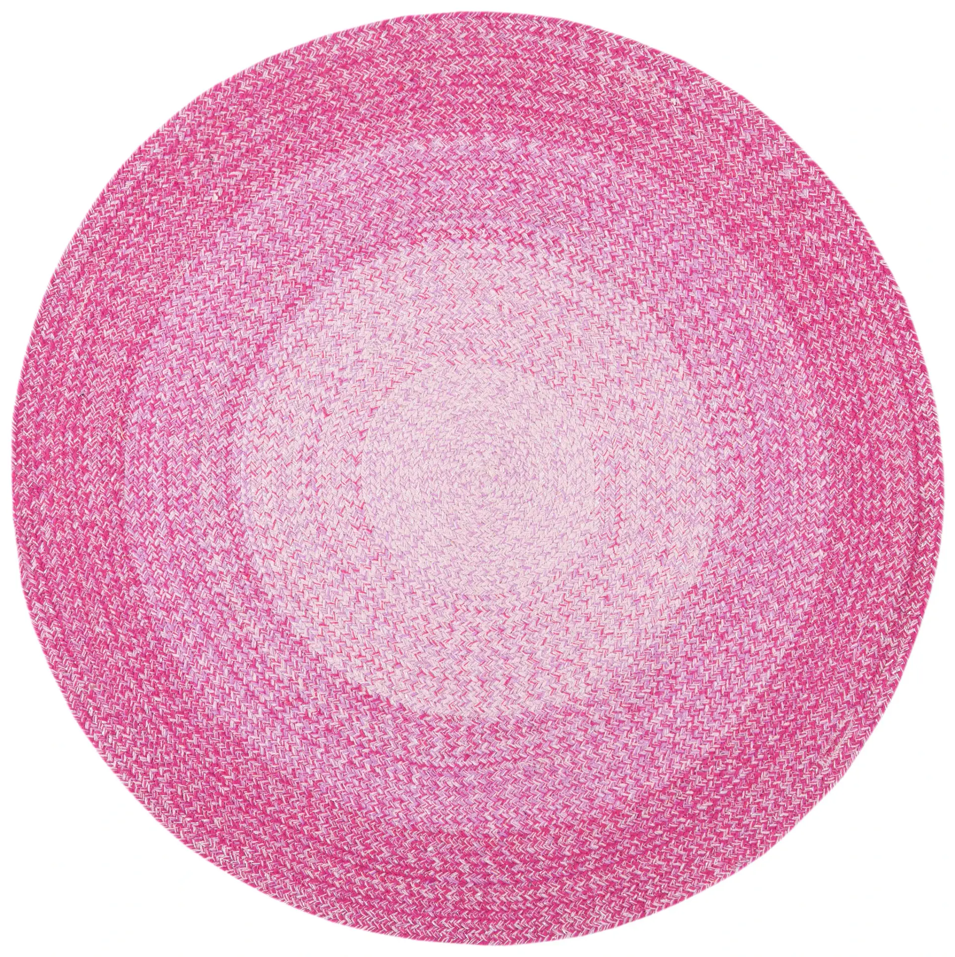 Cape Cod Concentric Ombre Braided Hand-Woven Cotton Rug