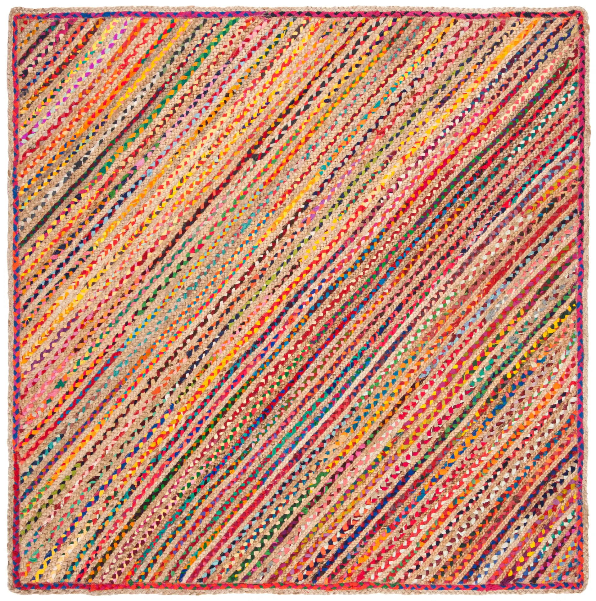 Cape Cod Diagonal Stripe Hand-Woven Rug