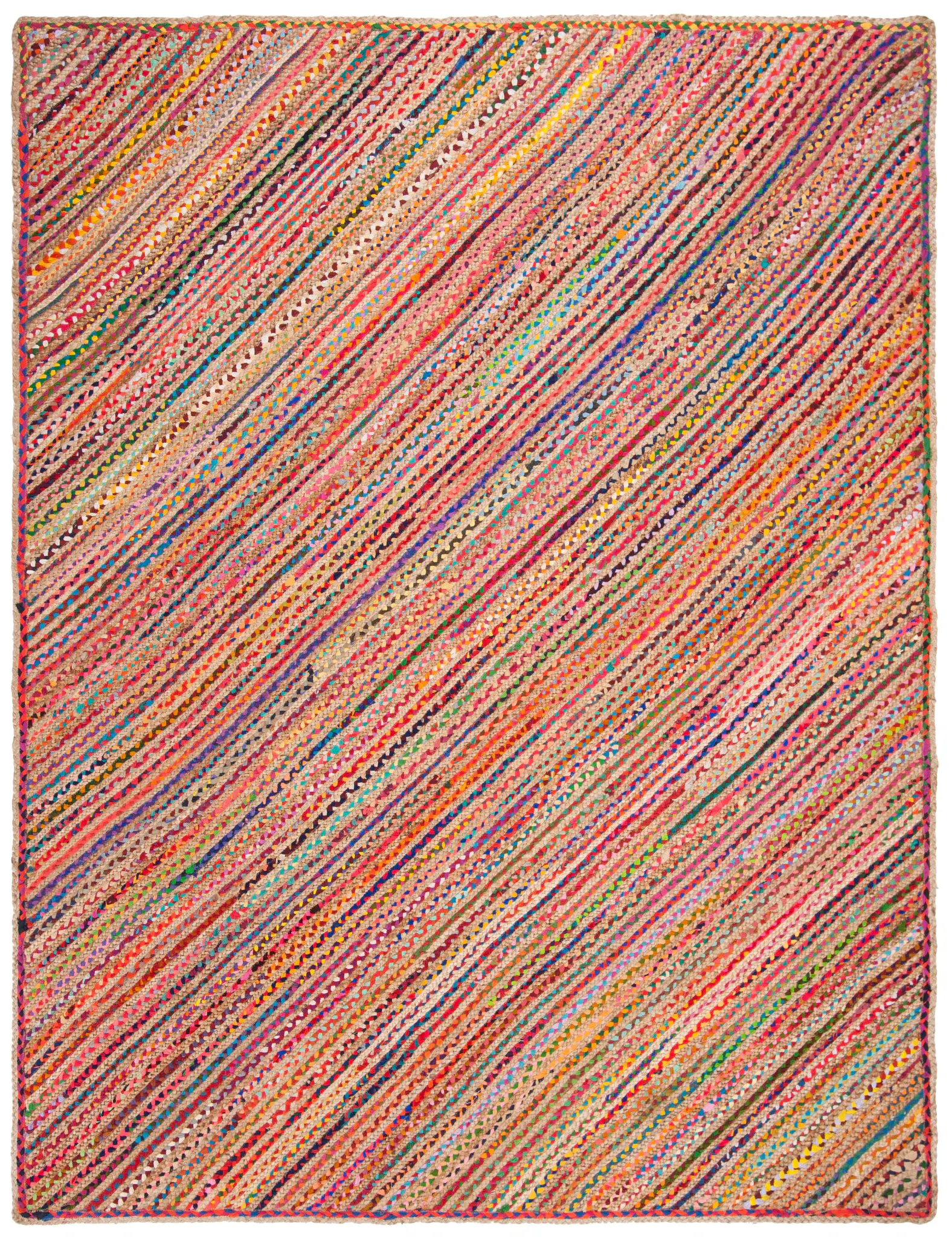 Cape Cod Diagonal Stripe Hand-Woven Rug