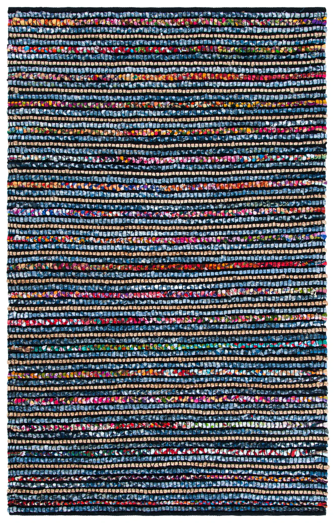 Cape Cod Striped Hand-Woven Cotton Rug