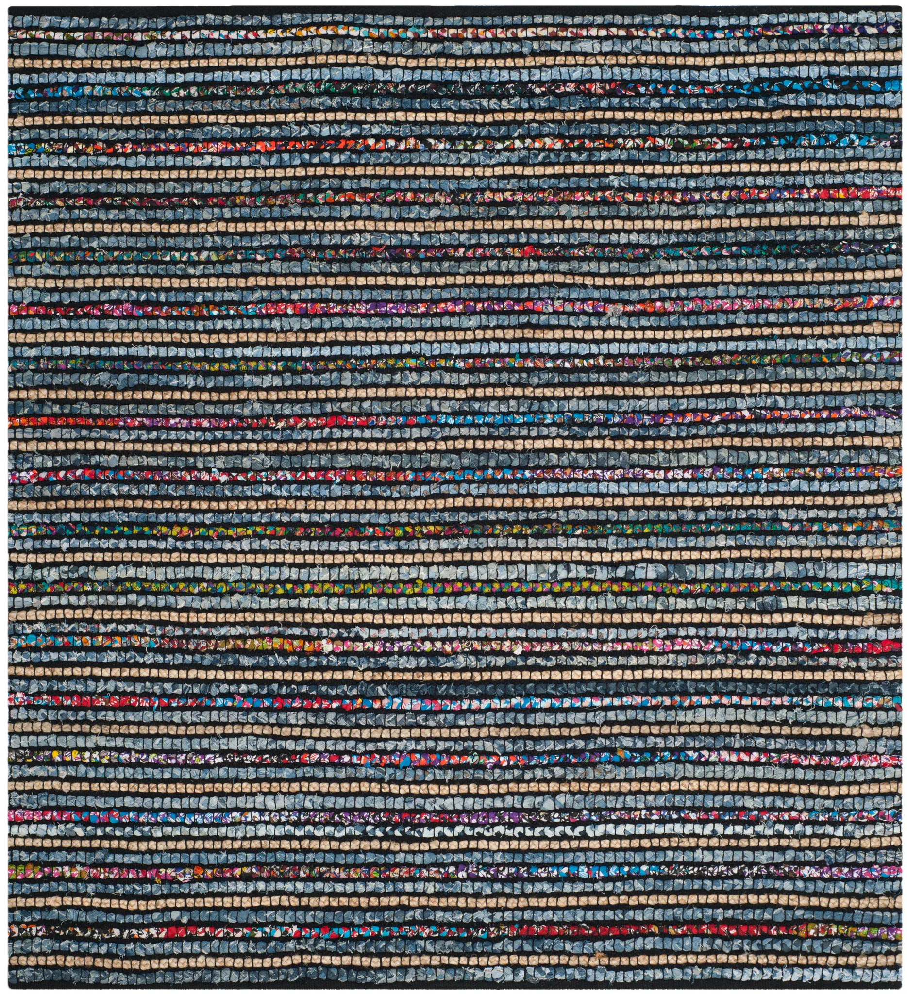 Cape Cod Striped Hand-Woven Cotton Rug