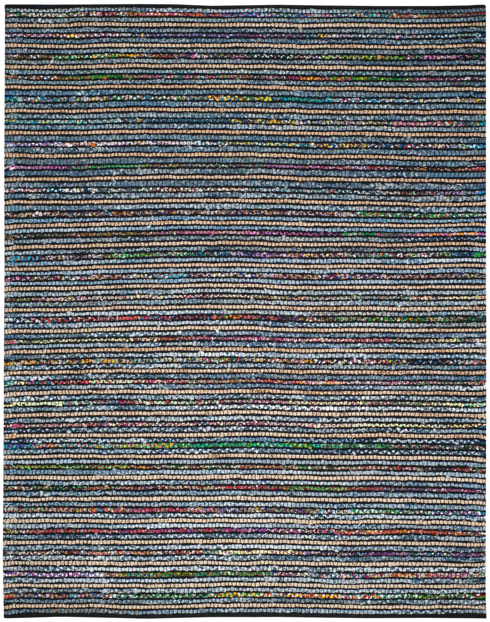 Cape Cod Striped Hand-Woven Cotton Rug