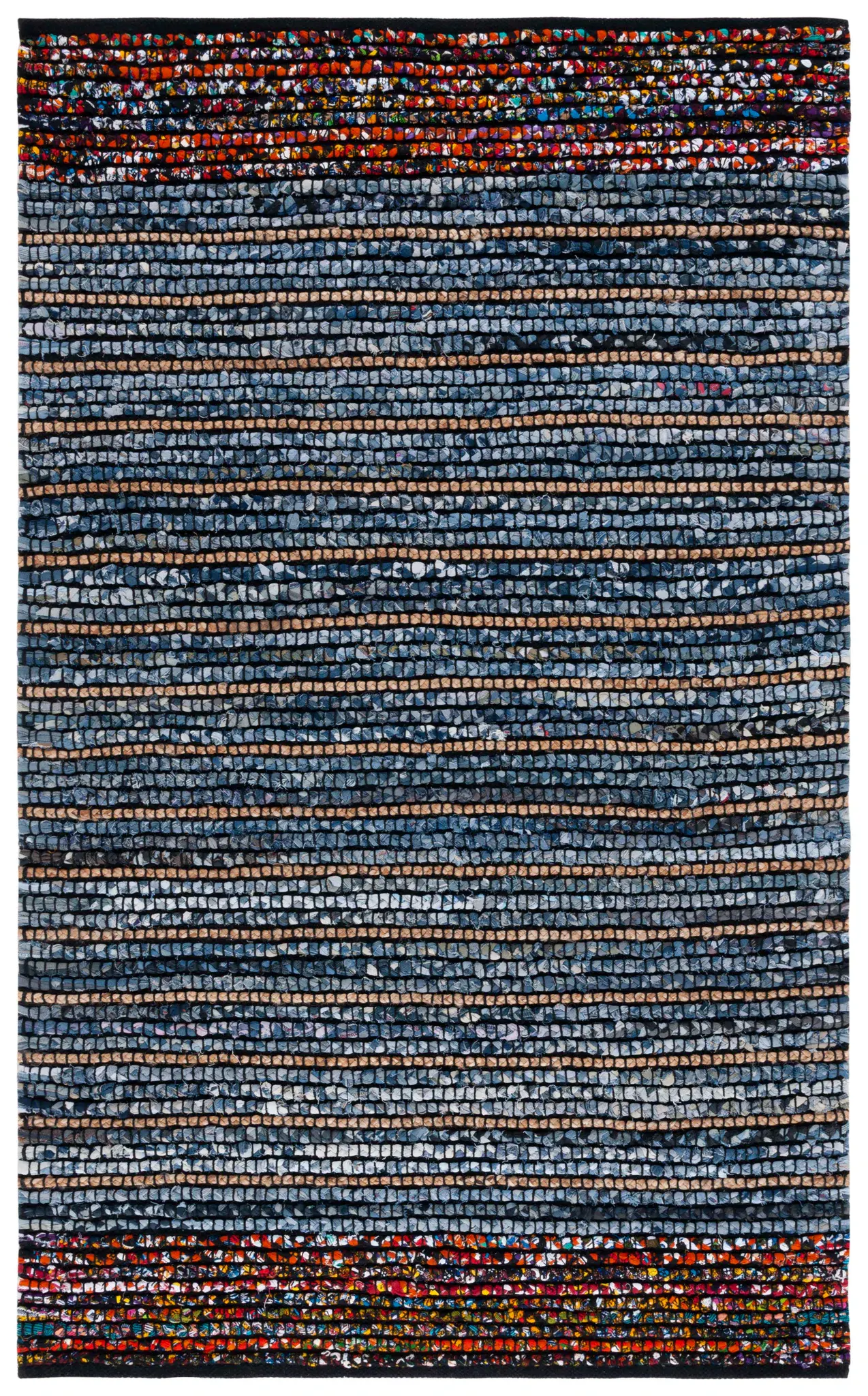 Cape Cod End Border Stripe Hand-Woven Rug