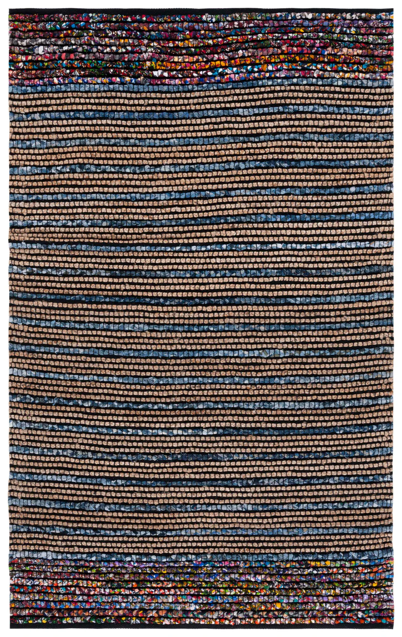 Cape Cod Variegated Rag Stripe Hand-Woven Rug