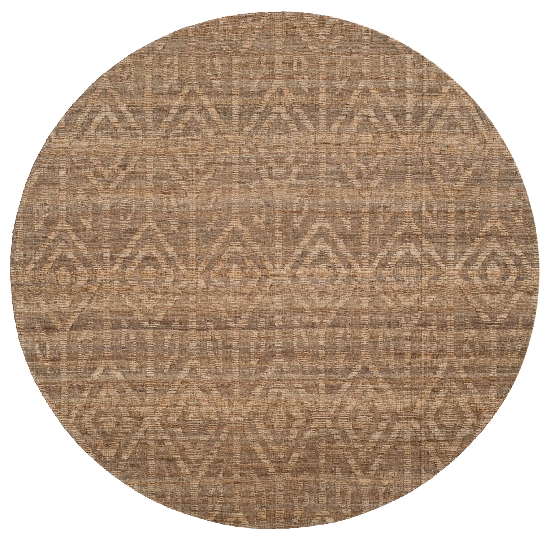 Cape Cod Geometric Diamond Hand-Woven Jute Rug