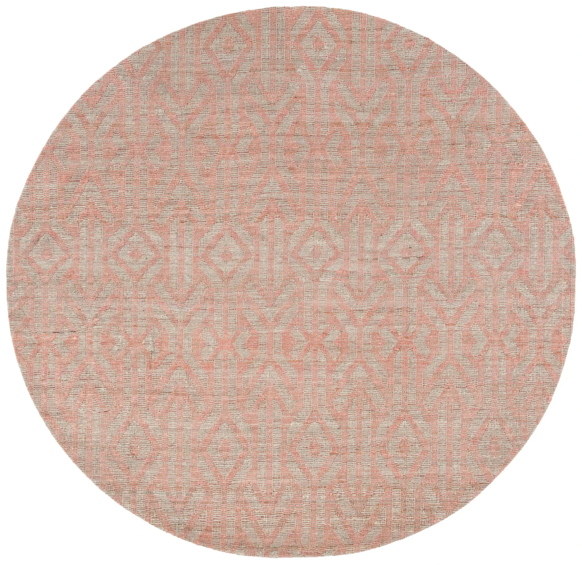 Cape Cod Geometric Diamond Hand-Woven Jute Rug