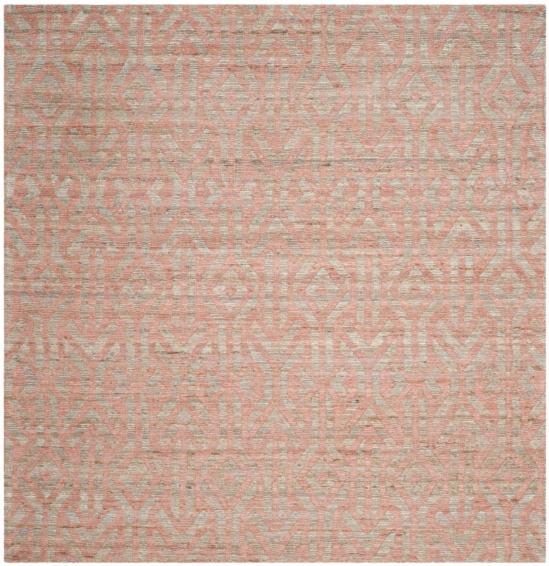 Cape Cod Geometric Diamond Hand-Woven Jute Rug