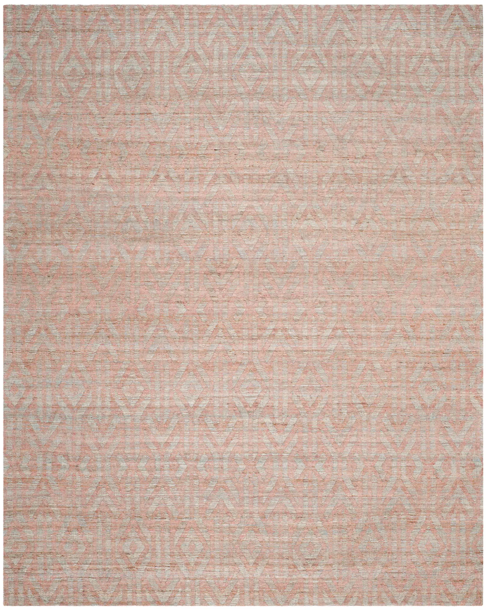 Cape Cod Geometric Diamond Hand-Woven Jute Rug