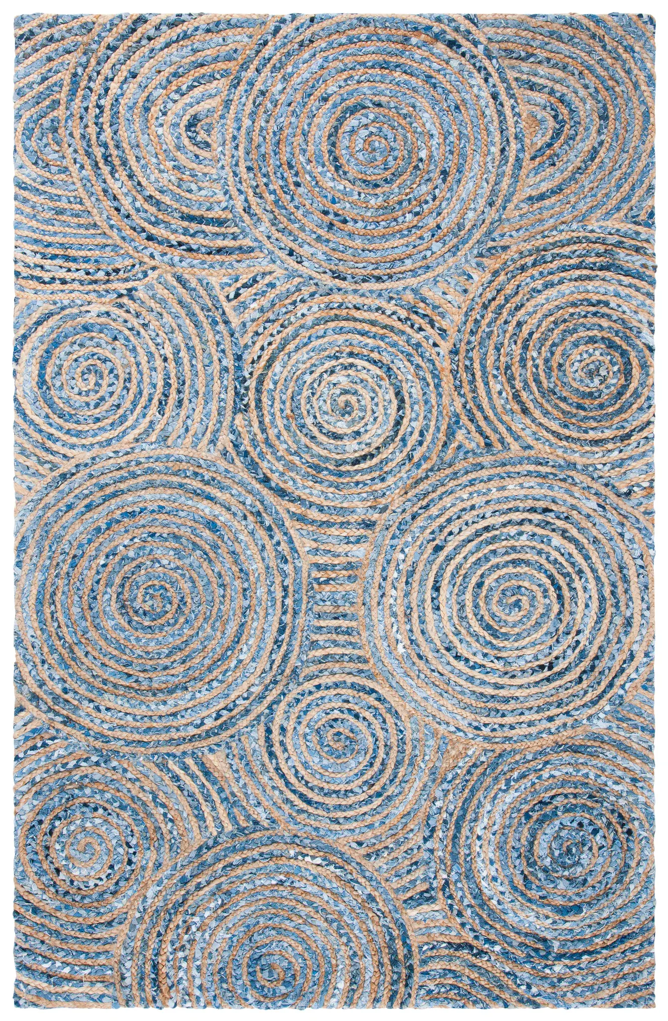 Cape Cod Spiral Roundel Hand-Woven Rug
