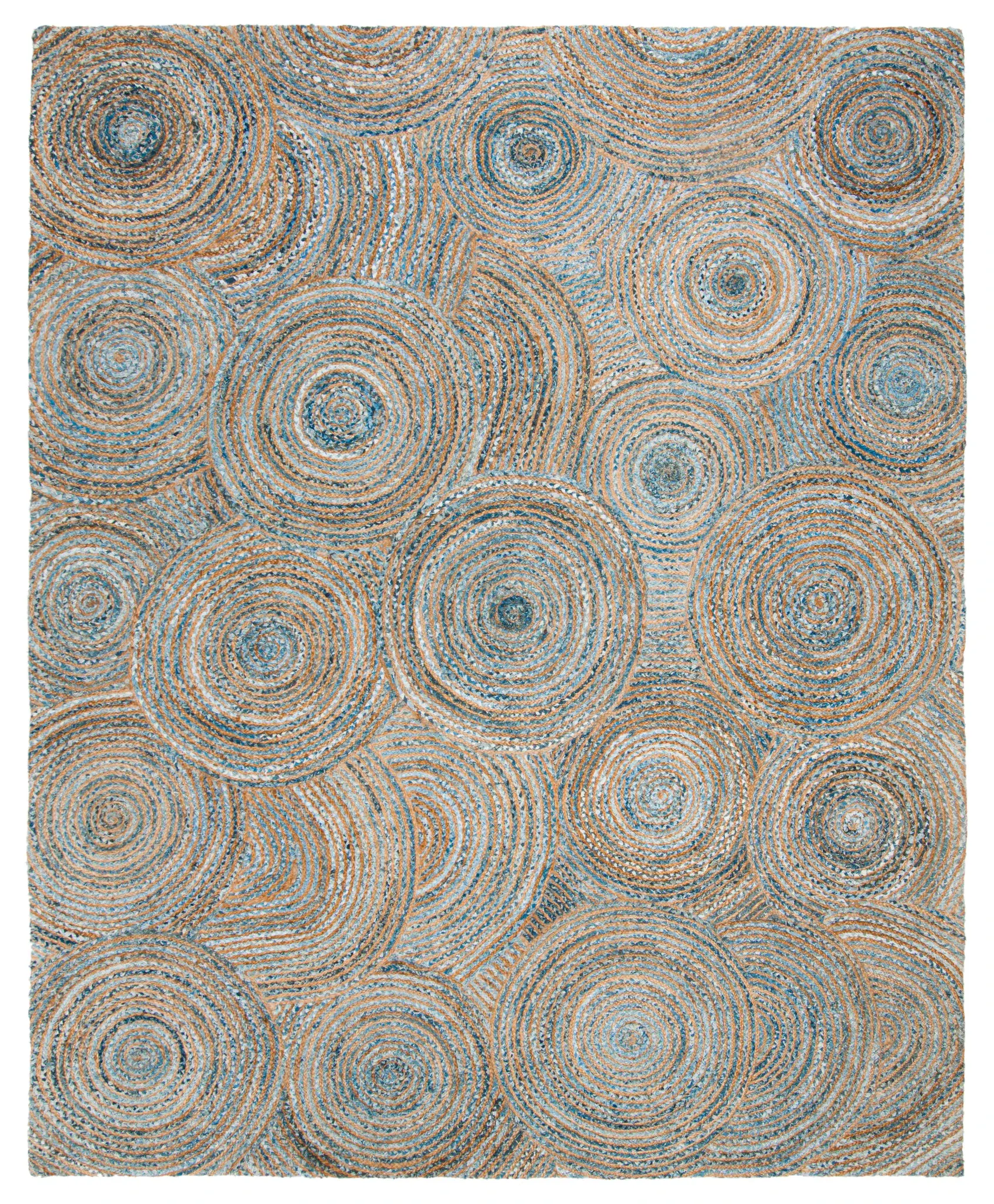 Cape Cod Spiral Roundel Hand-Woven Rug