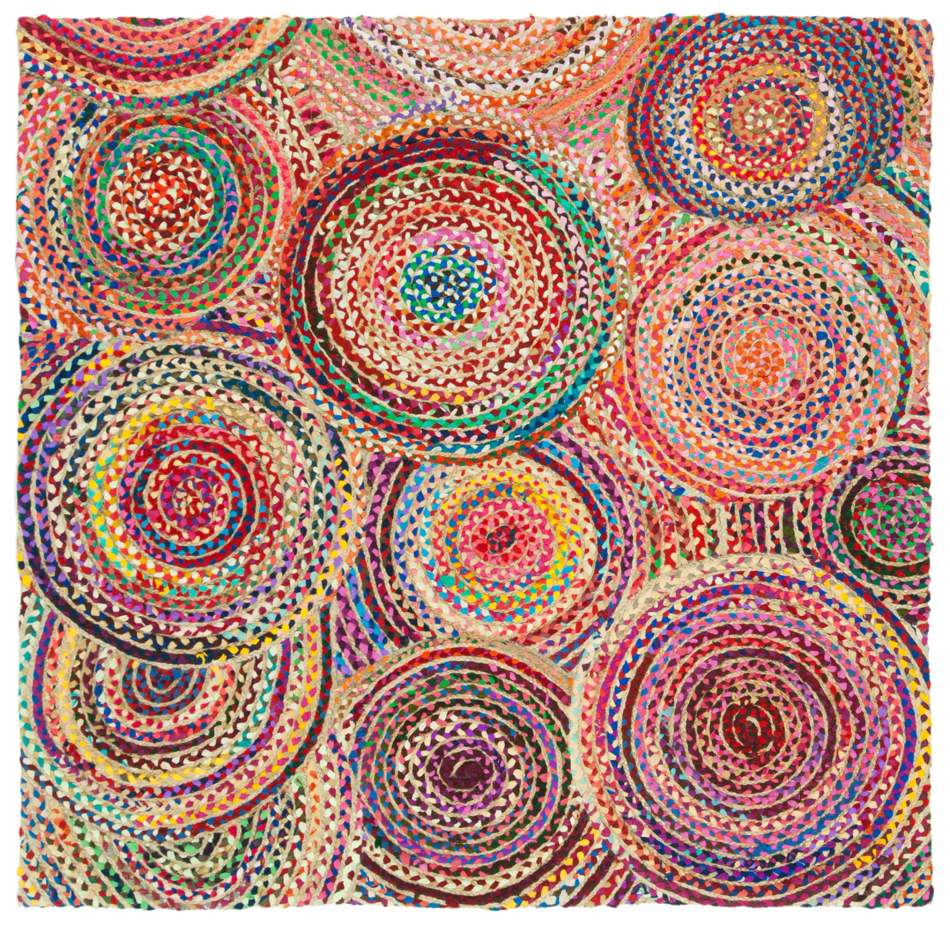 Cape Cod Overlapping Circles Hand-Woven Rug
