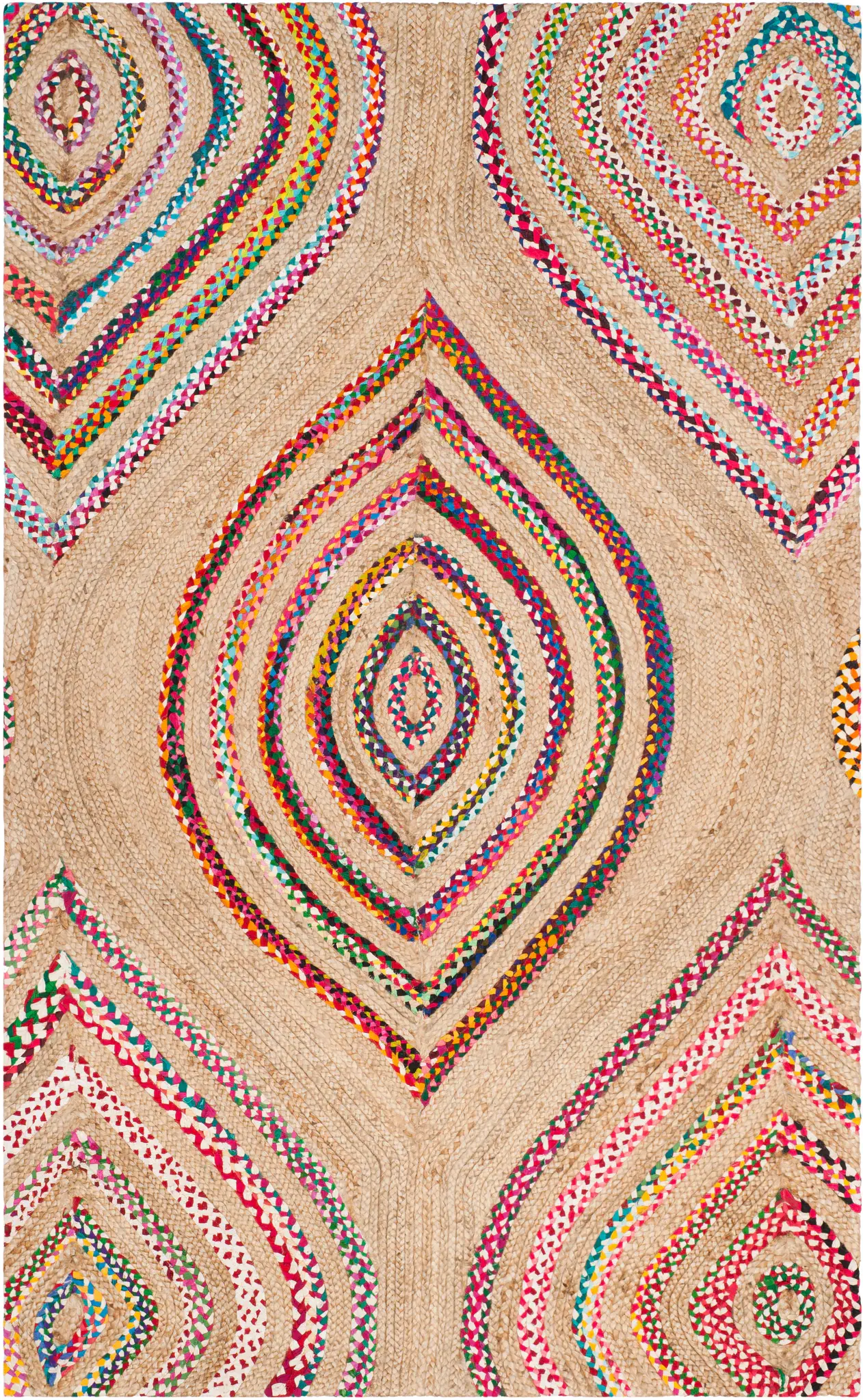 Cape Cod Concentric Diamond Hand-Woven Rug