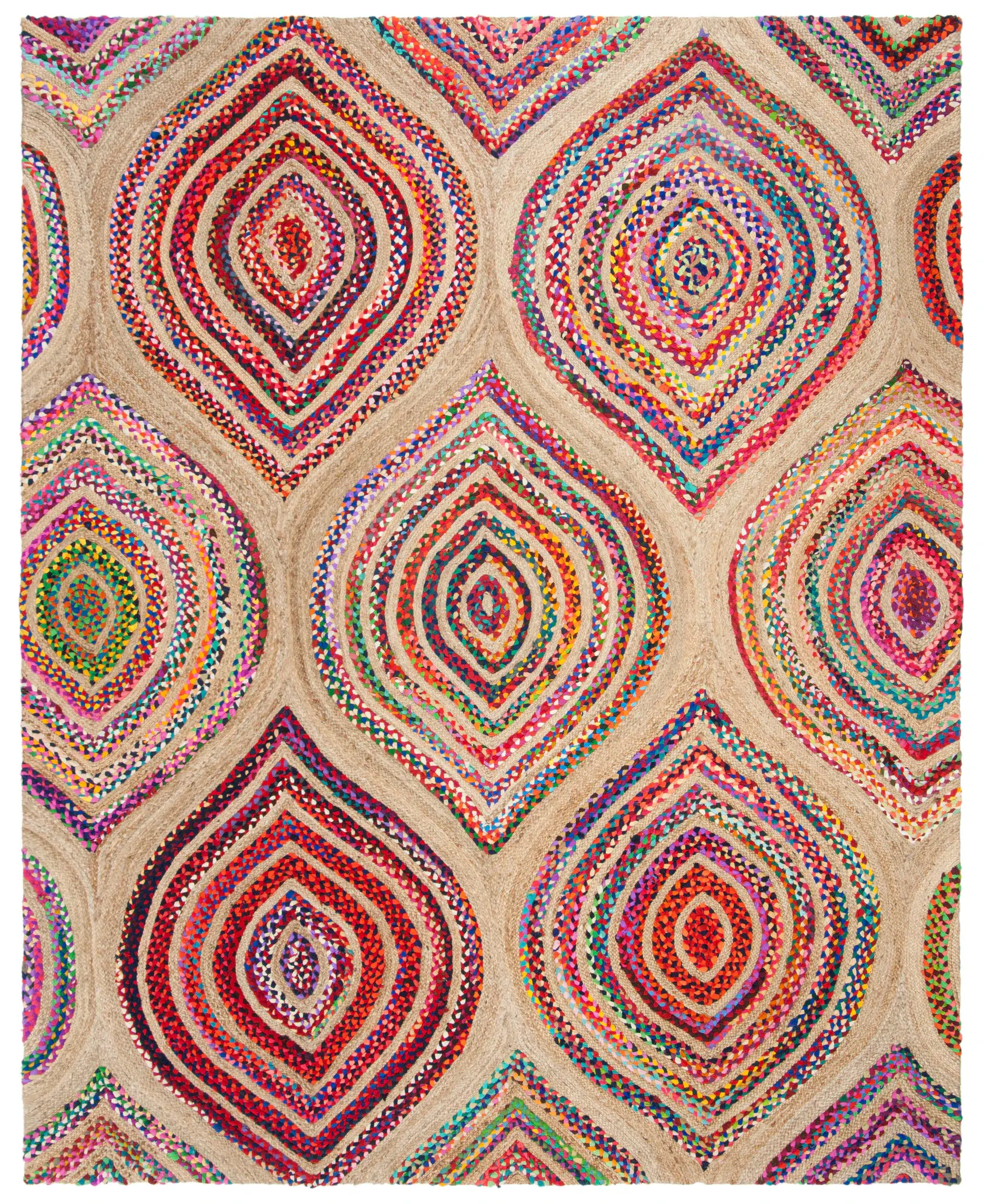 Cape Cod Concentric Diamond Hand-Woven Rug