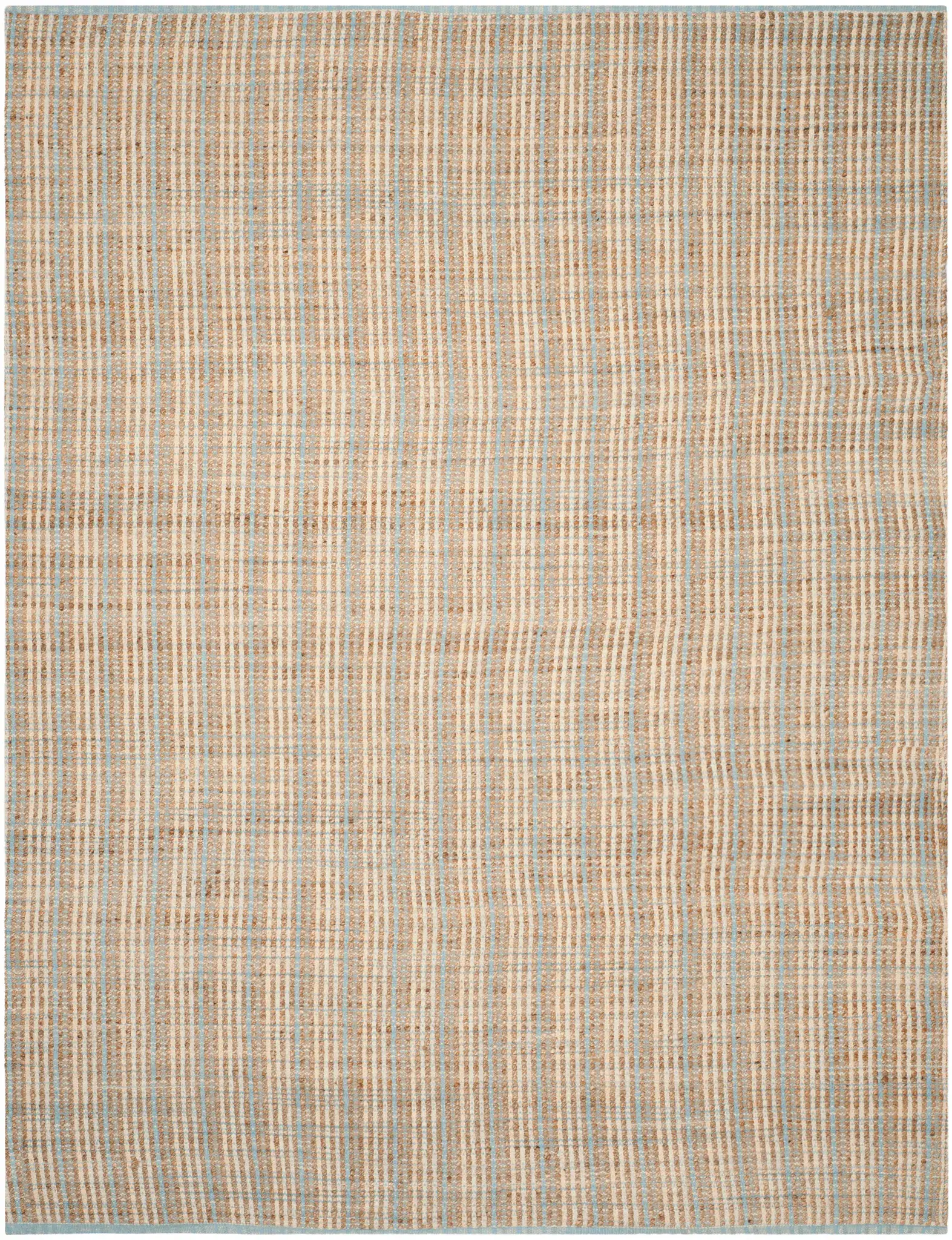 Cape Cod Hand-Woven Fine Stripe Jute Rug