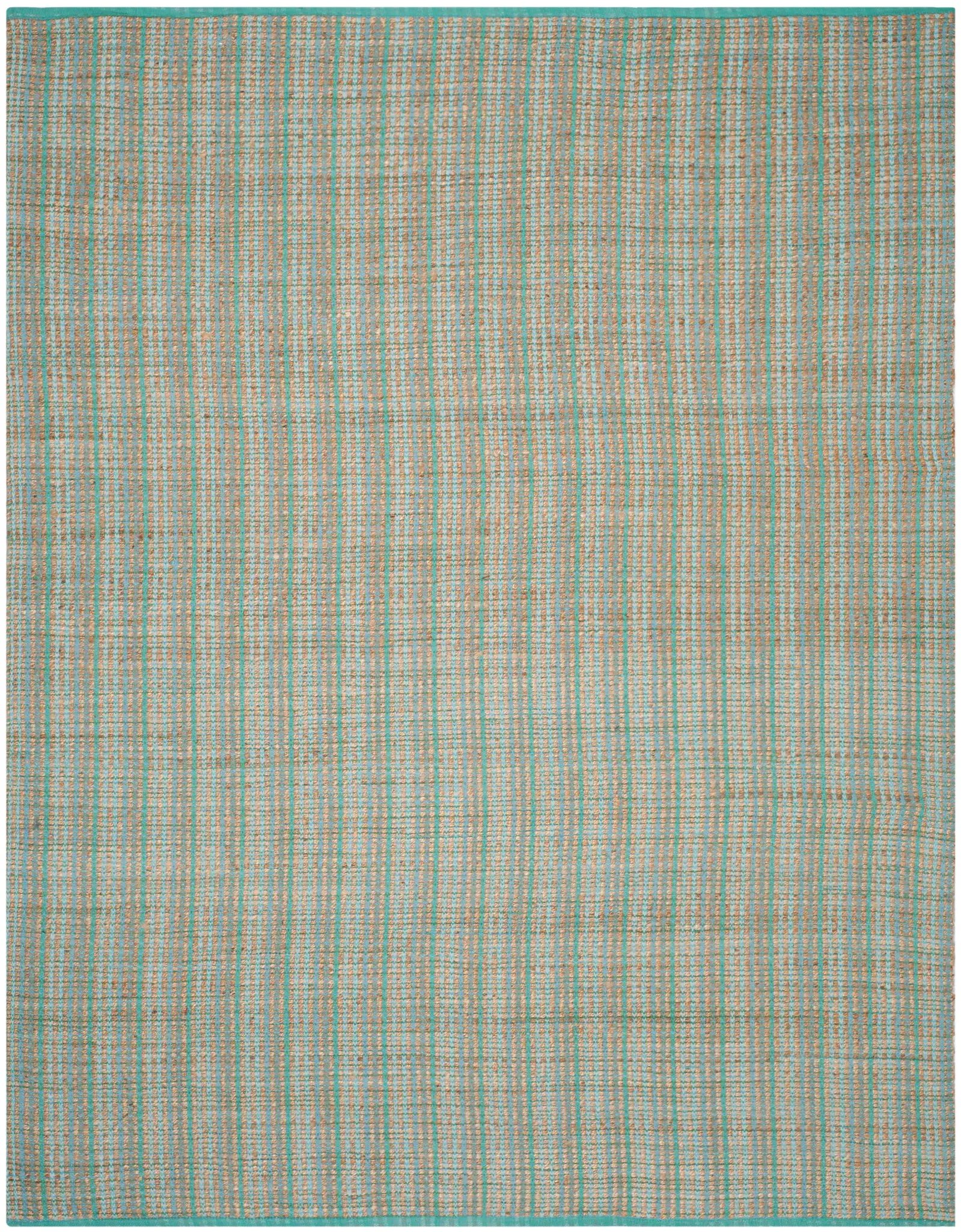 Cape Cod Hand-Woven Fine Stripe Jute Rug
