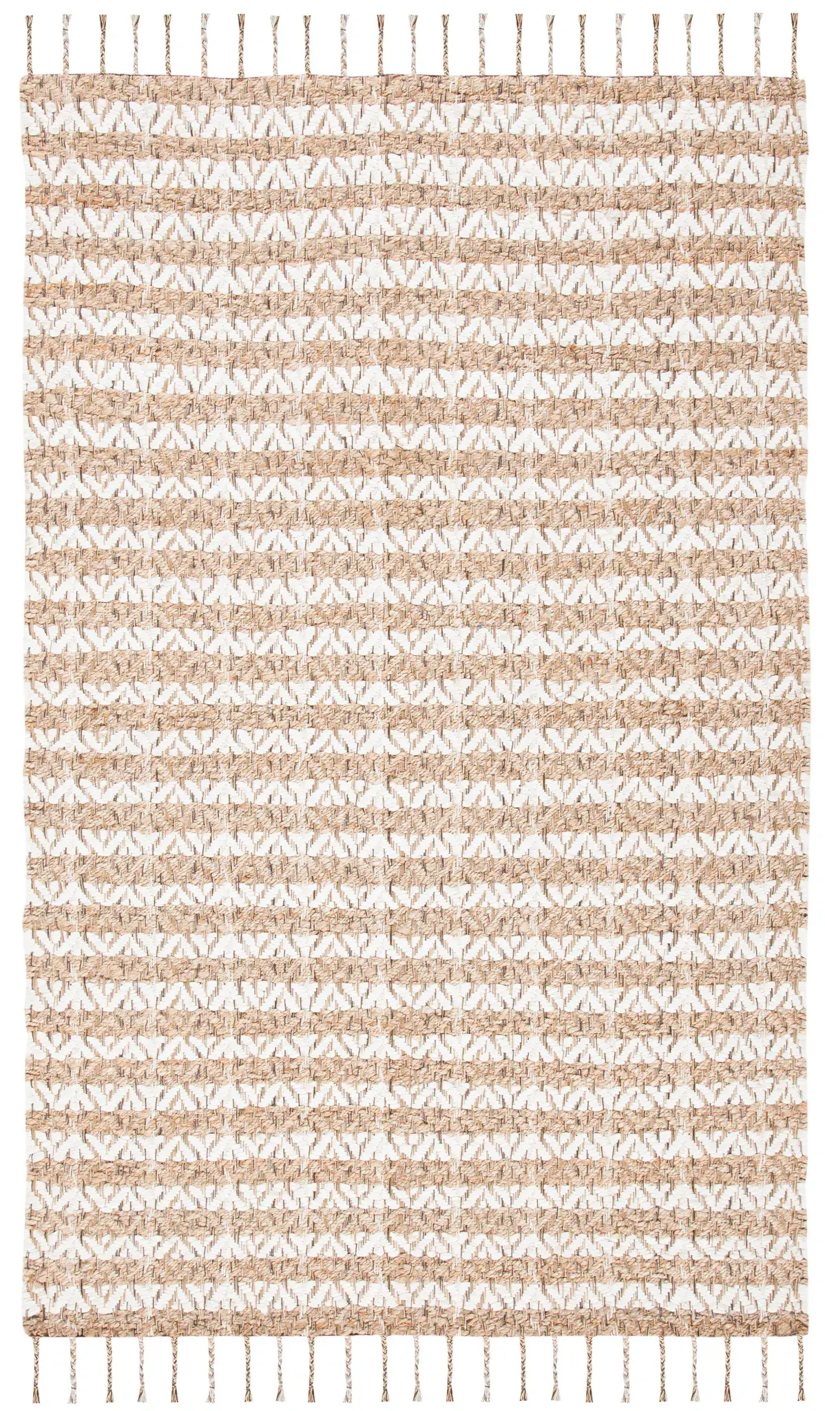 Cape Cod Chevron Stripe Hand-Woven Jute Rug