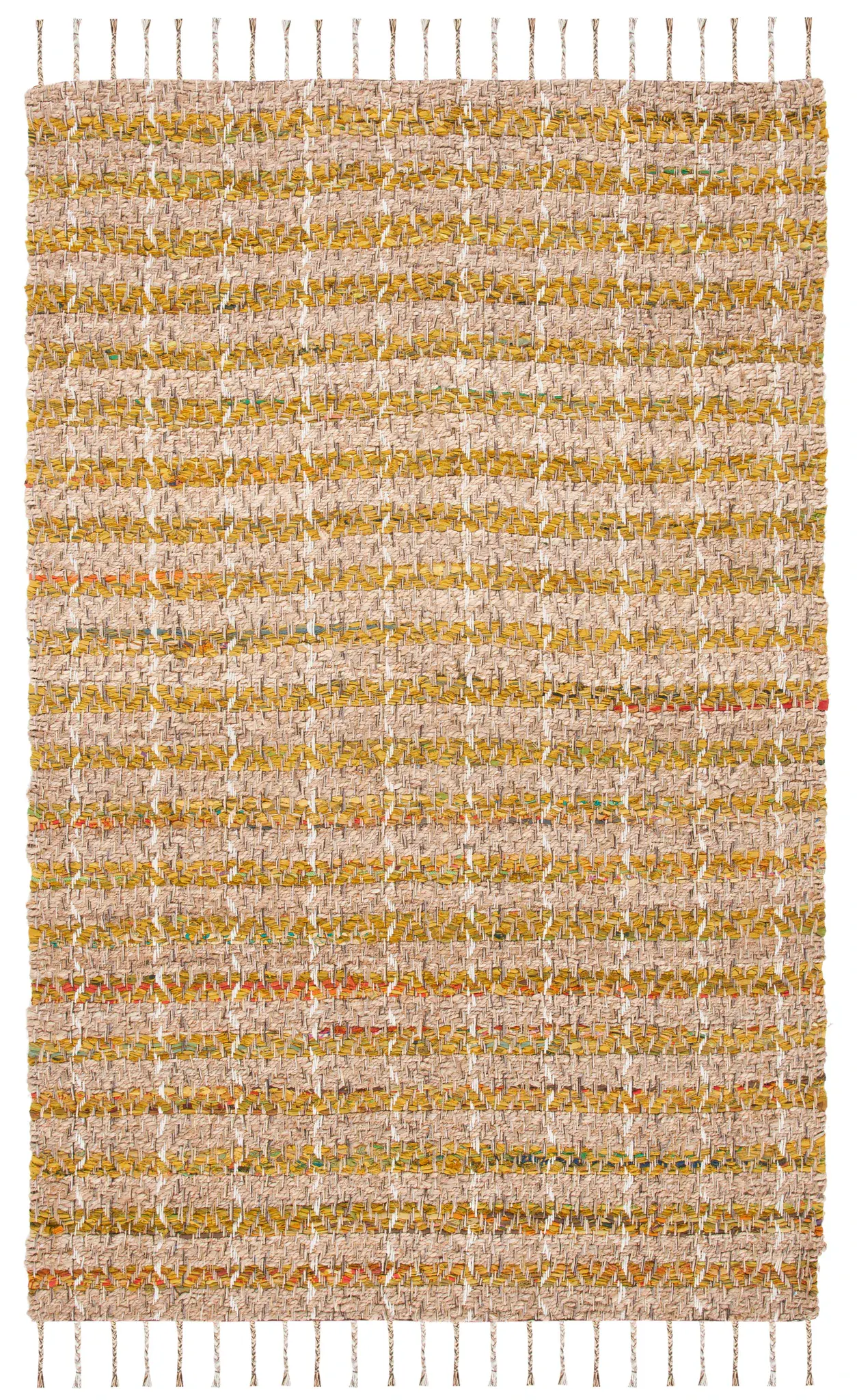 Cape Cod Chevron Stripe Hand-Woven Jute Rug