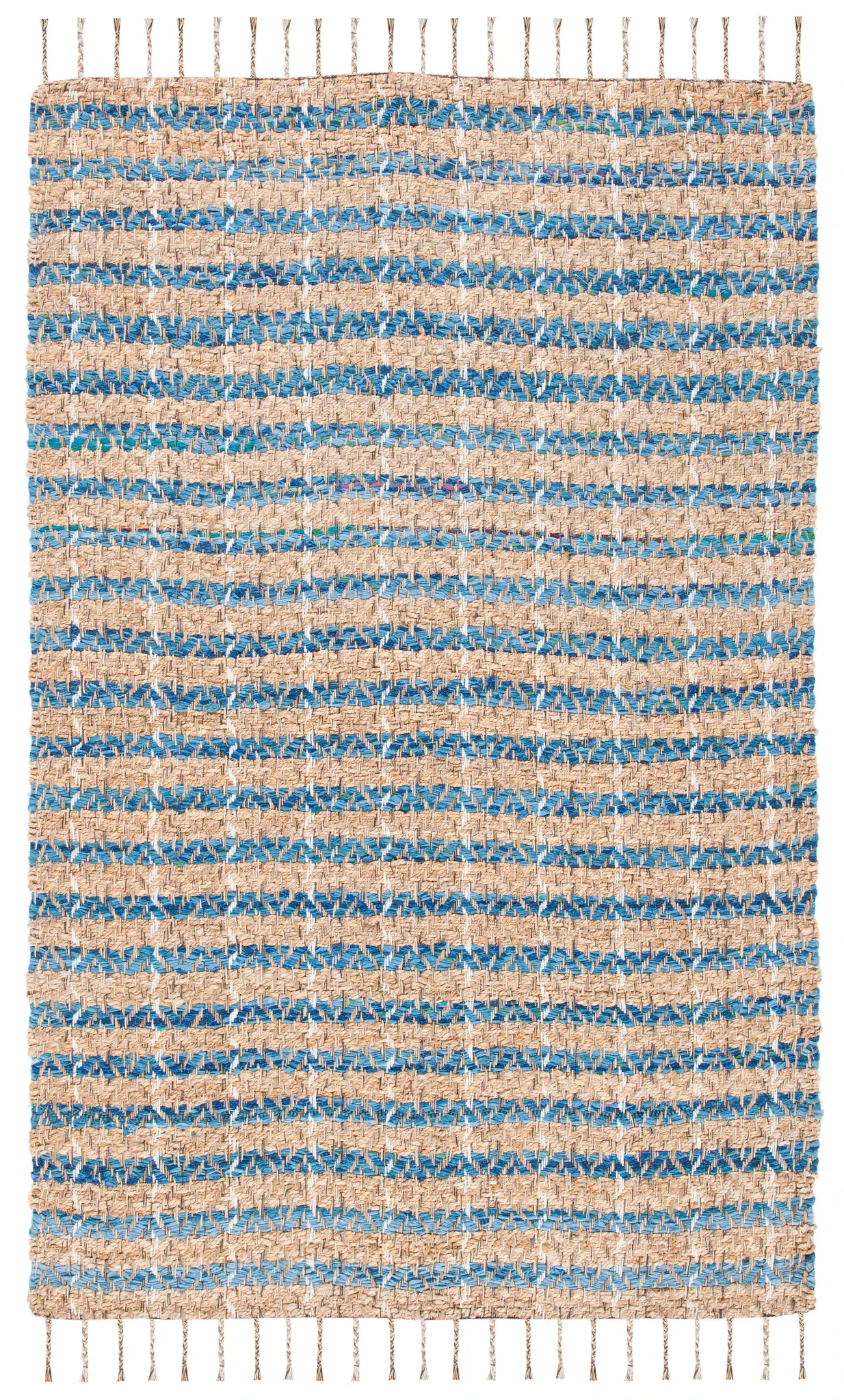 Cape Cod Chevron Stripe Hand-Woven Jute Rug