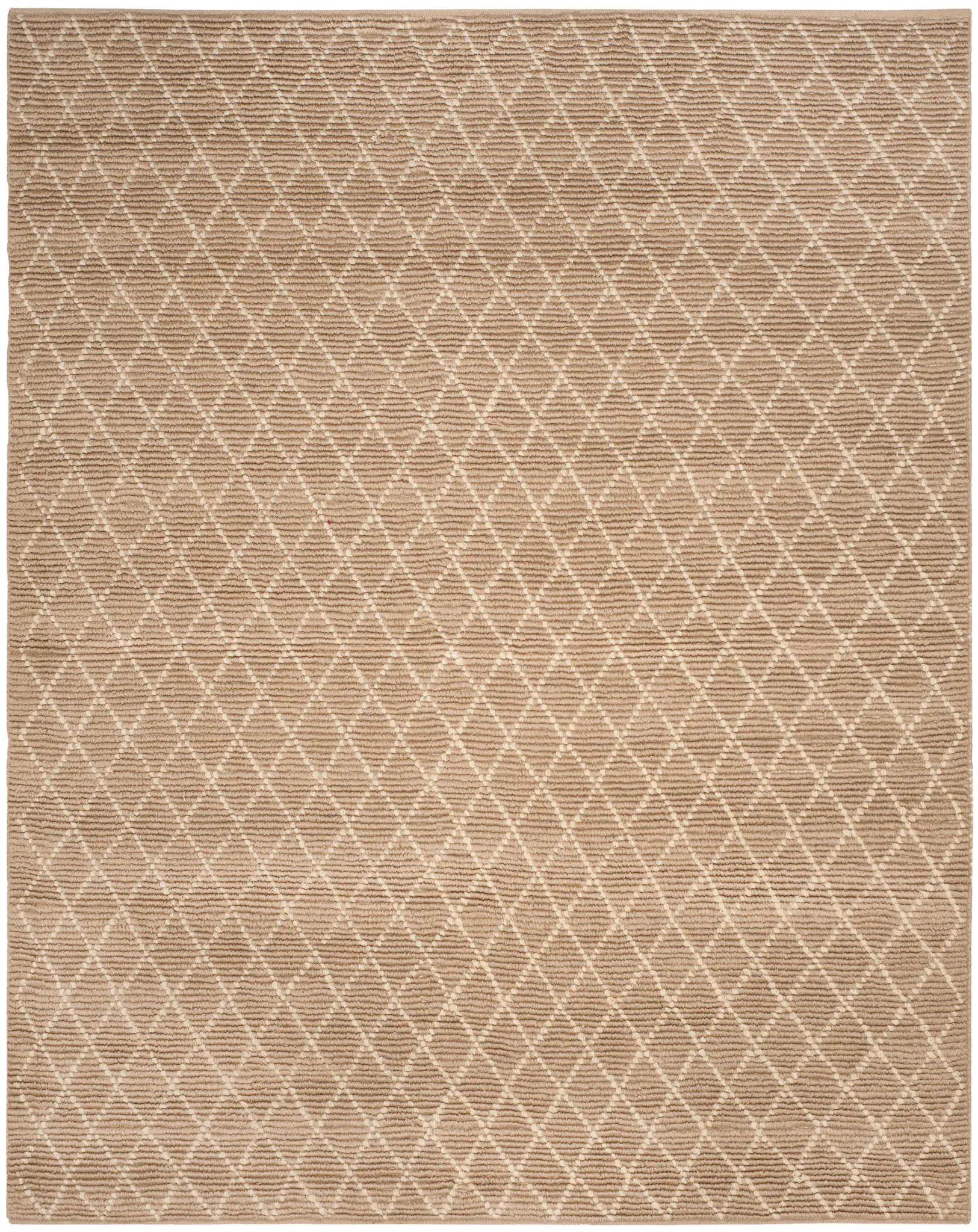 Cape Cod Dotted Diamond Lattice Hand-Woven Jute Rug
