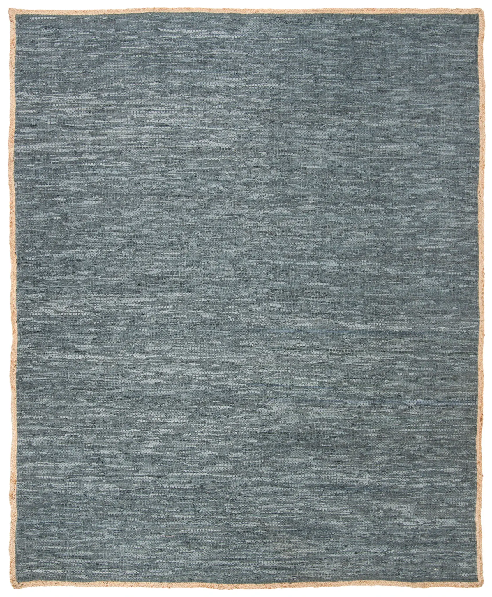 Cape Cod Bordered Hand-Woven Leather Rug