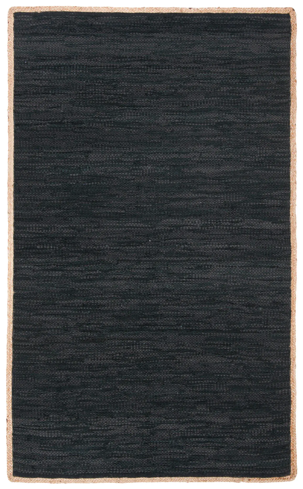 Cape Cod Bordered Hand-Woven Leather Rug