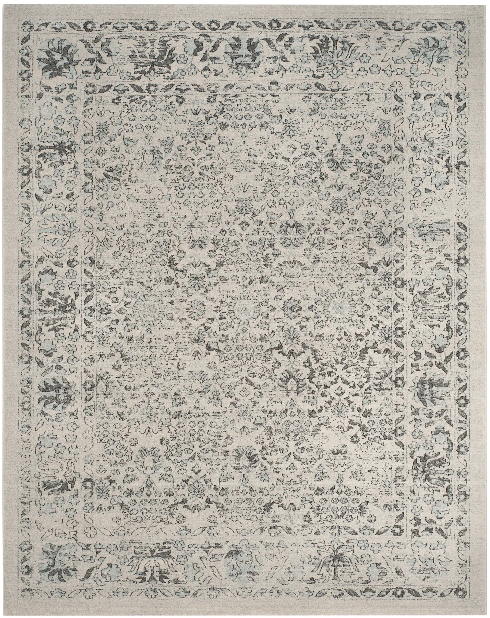 Carmel Distressed Floral Medallion Rug