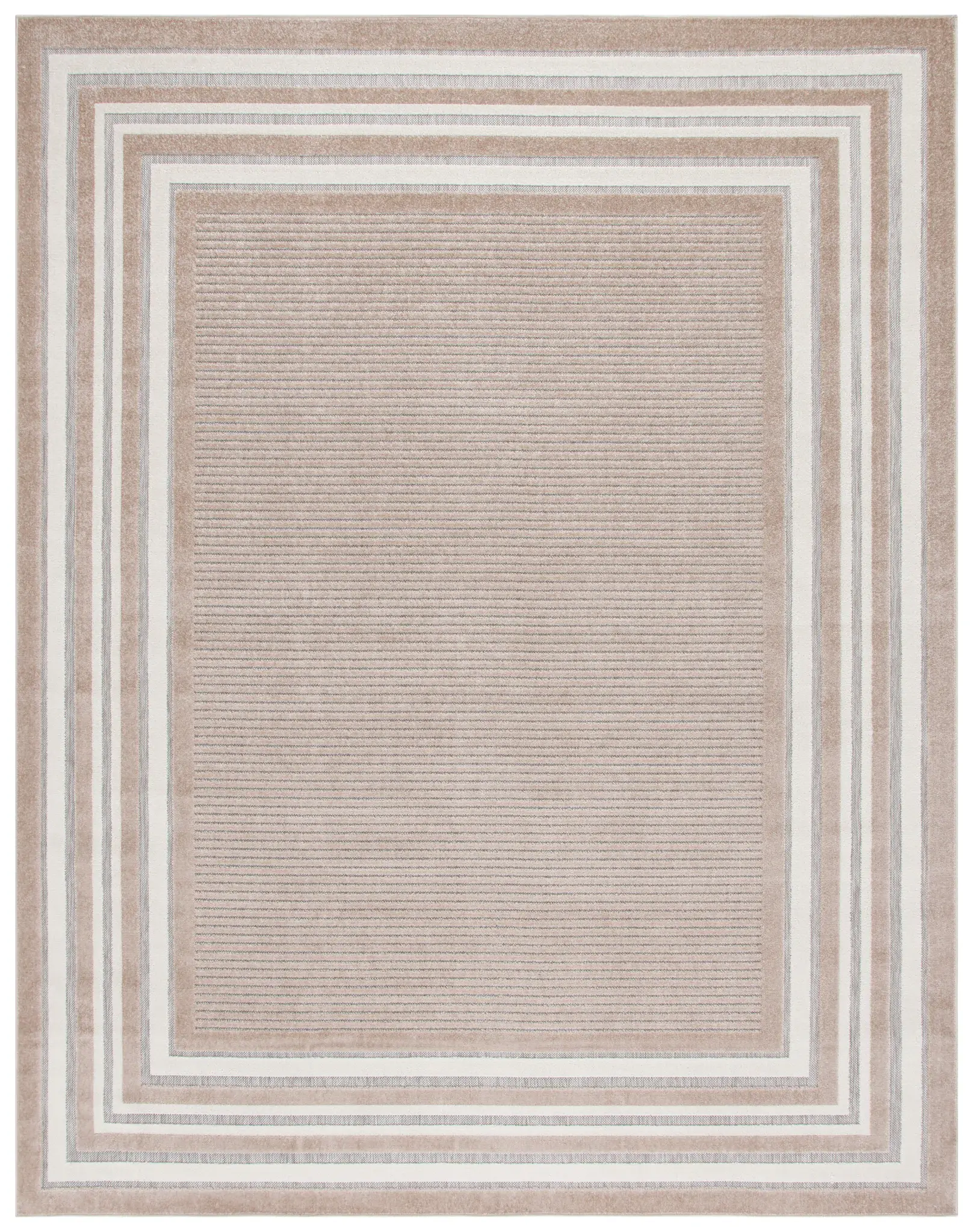 Cabana Ribbed Border Outdoor Rug