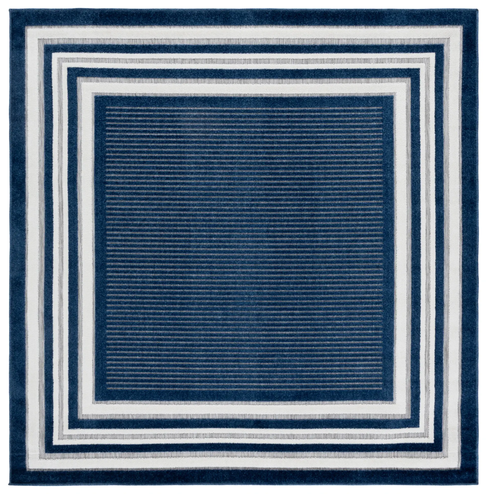 Cabana Ribbed Border Outdoor Rug