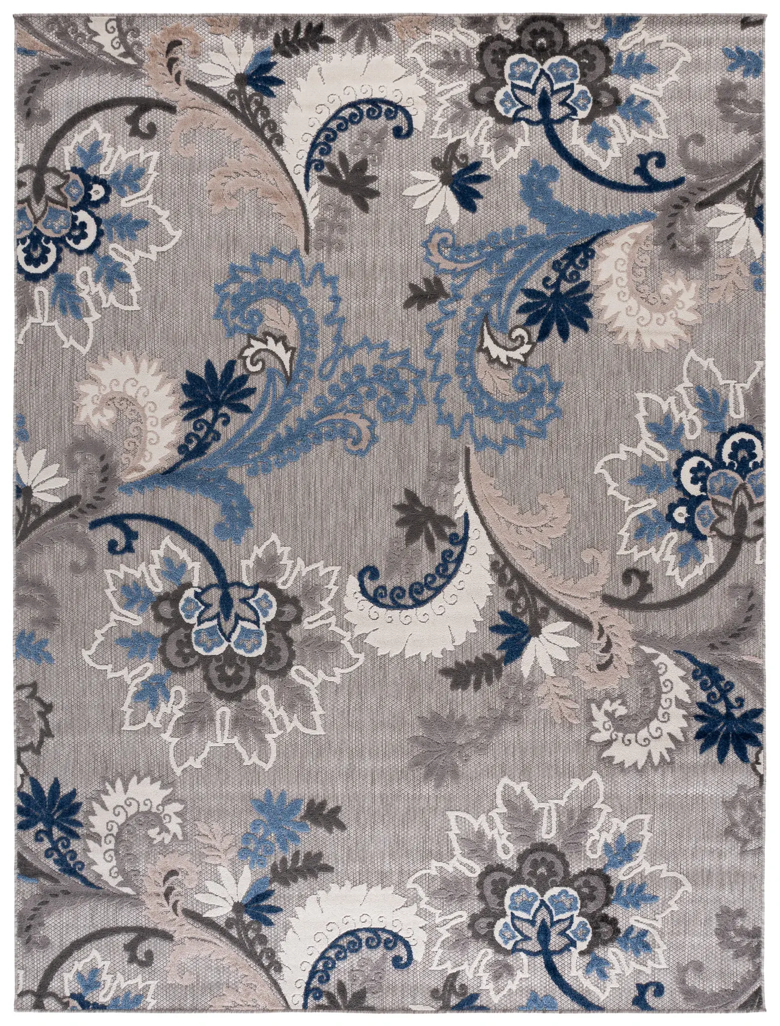 Cabana Scrolling Floral Outdoor Rug