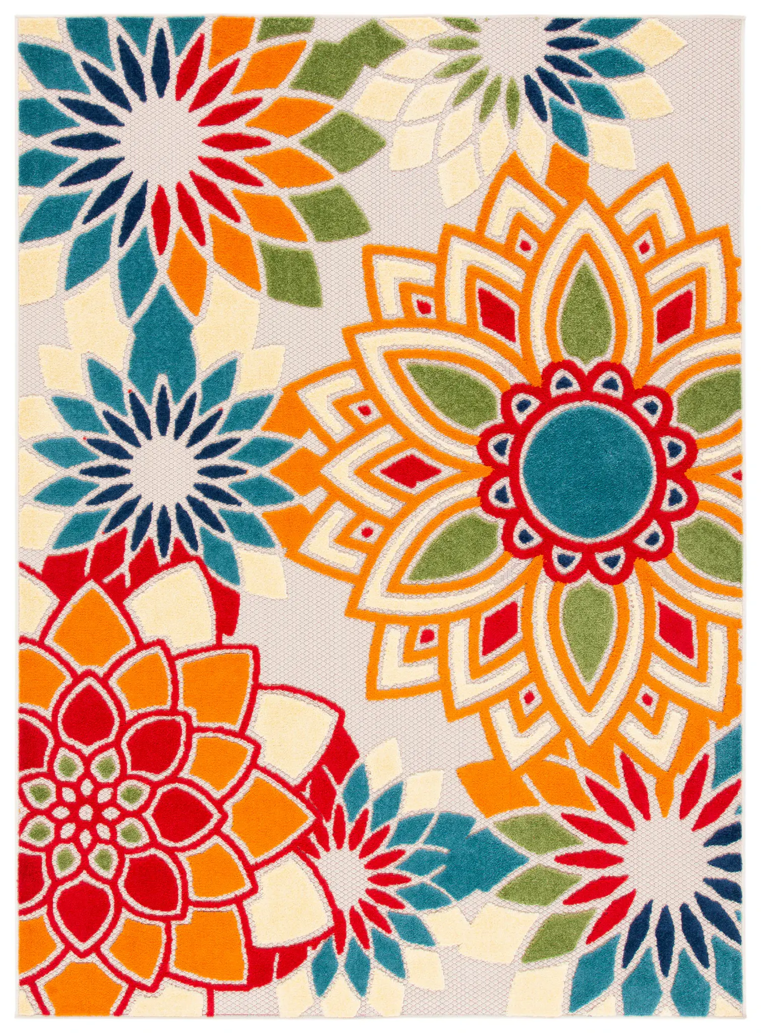 Cabana Floral Medallion Outdoor Rug