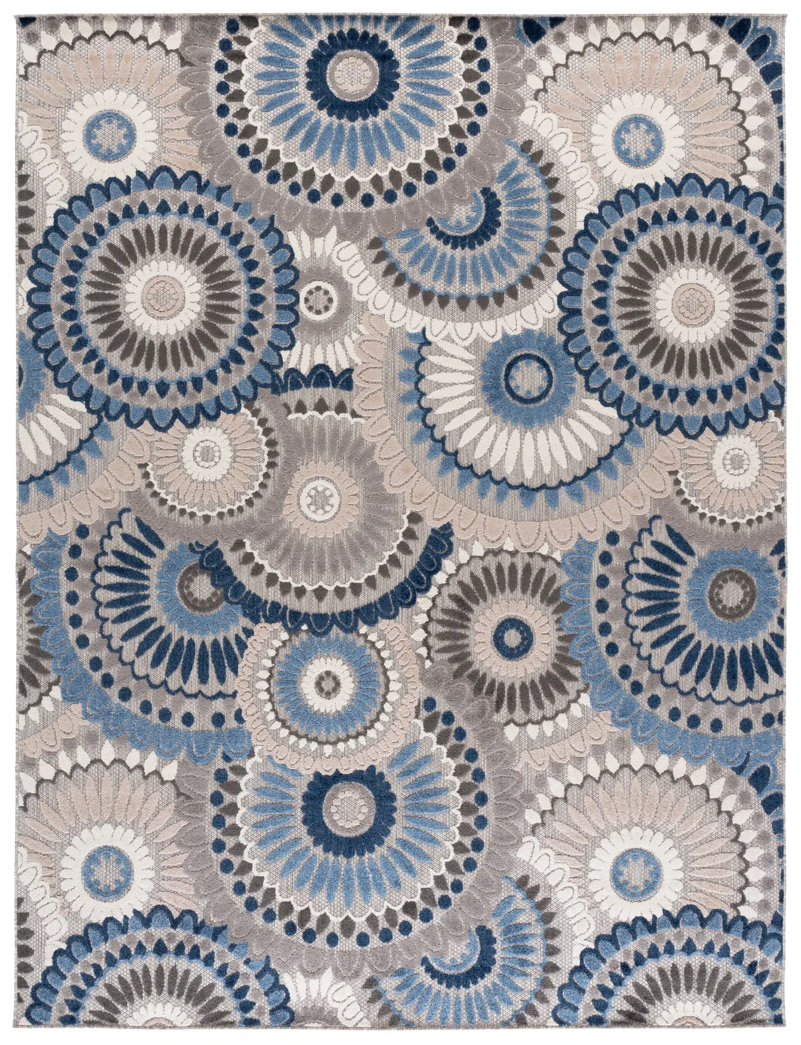 Cabana Concentric Medallion Outdoor Rug