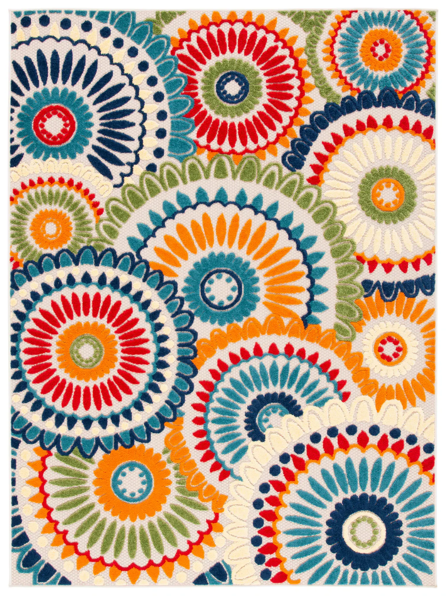 Cabana Concentric Medallion Outdoor Rug