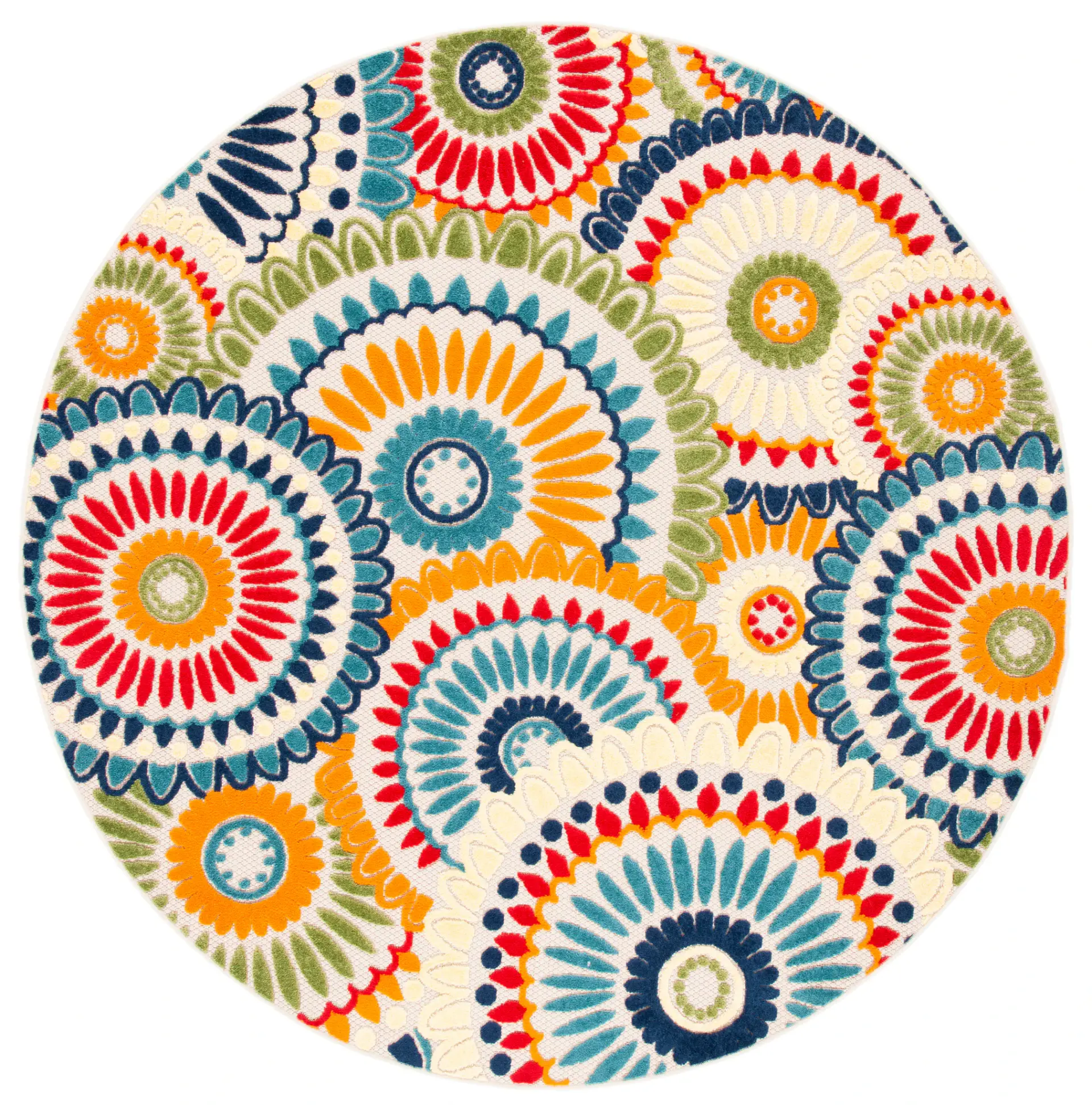 Cabana Concentric Medallion Outdoor Rug