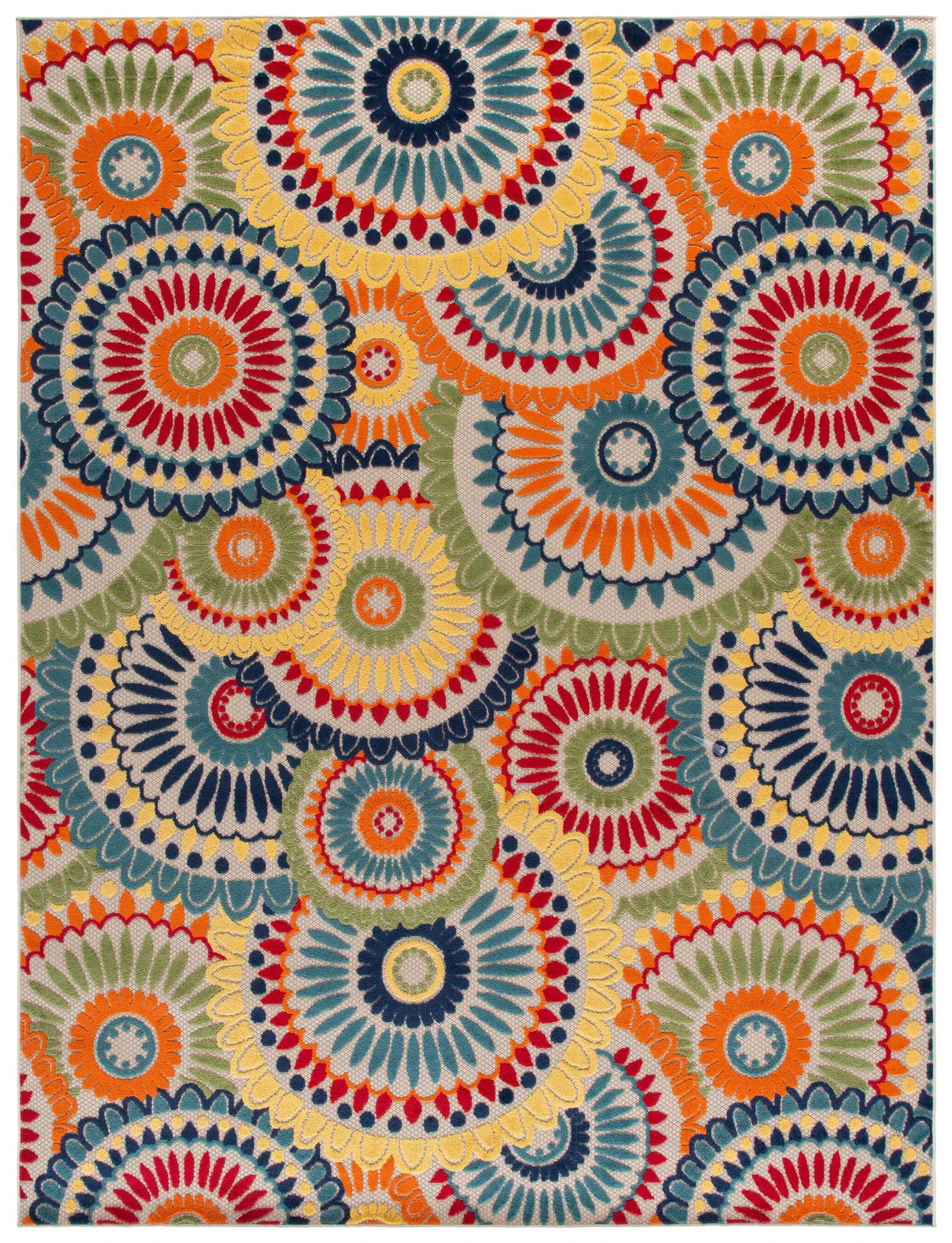 Cabana Concentric Medallion Outdoor Rug