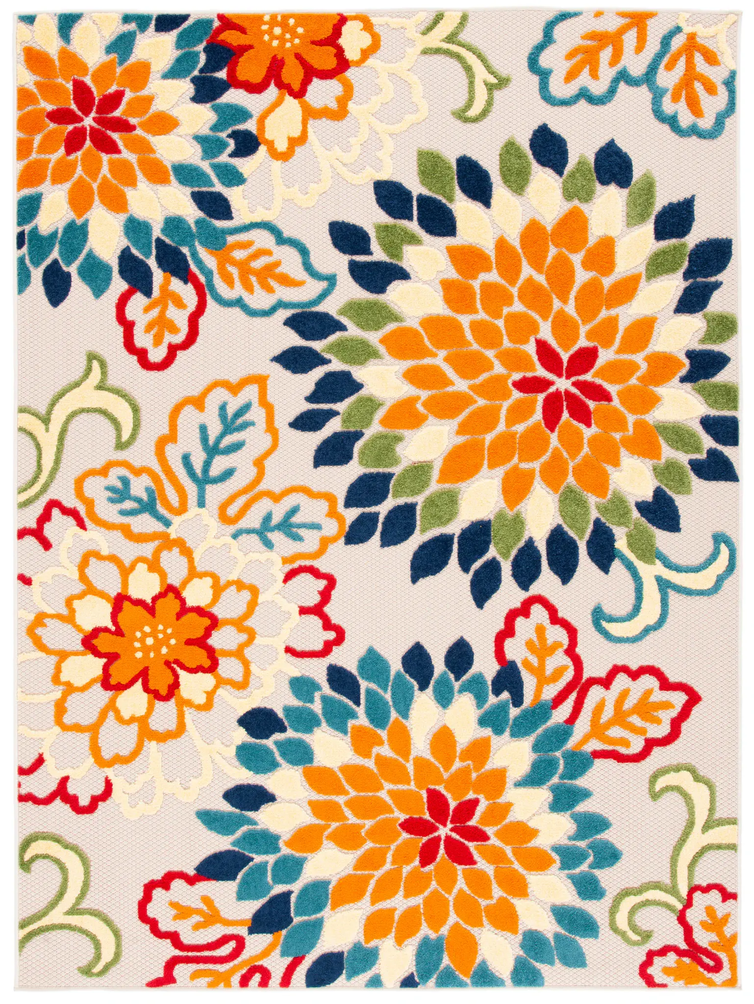 Cabana Chrysanthemum Outdoor Rug