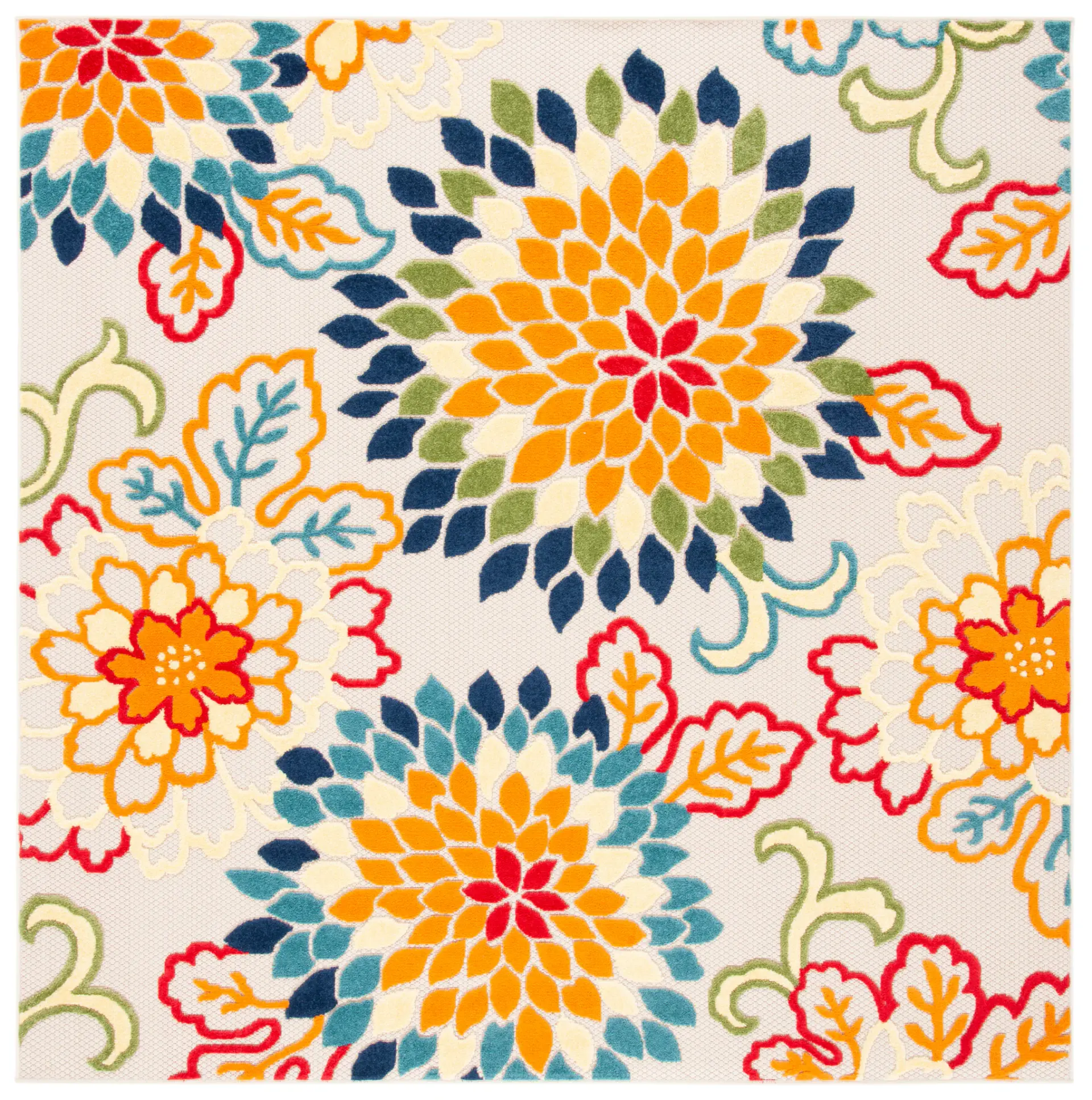 Cabana Chrysanthemum Outdoor Rug
