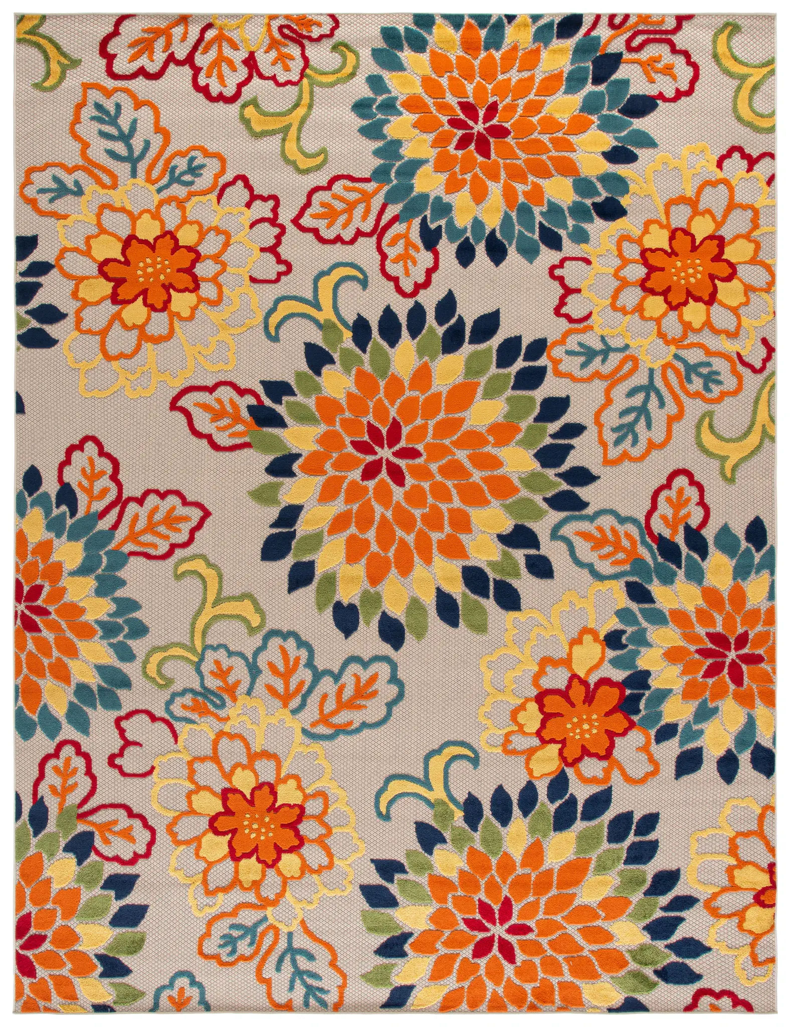 Cabana Chrysanthemum Outdoor Rug