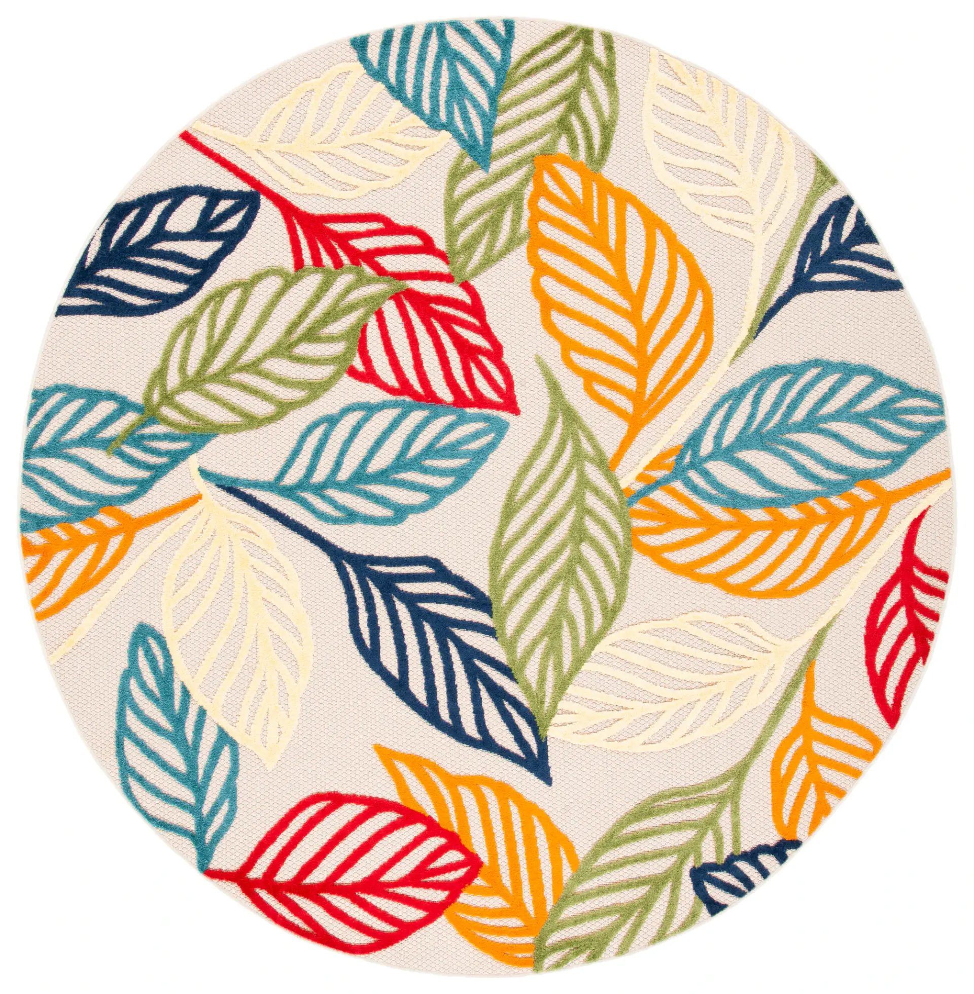 Cabana Scattered Leaf Outdoor Rug